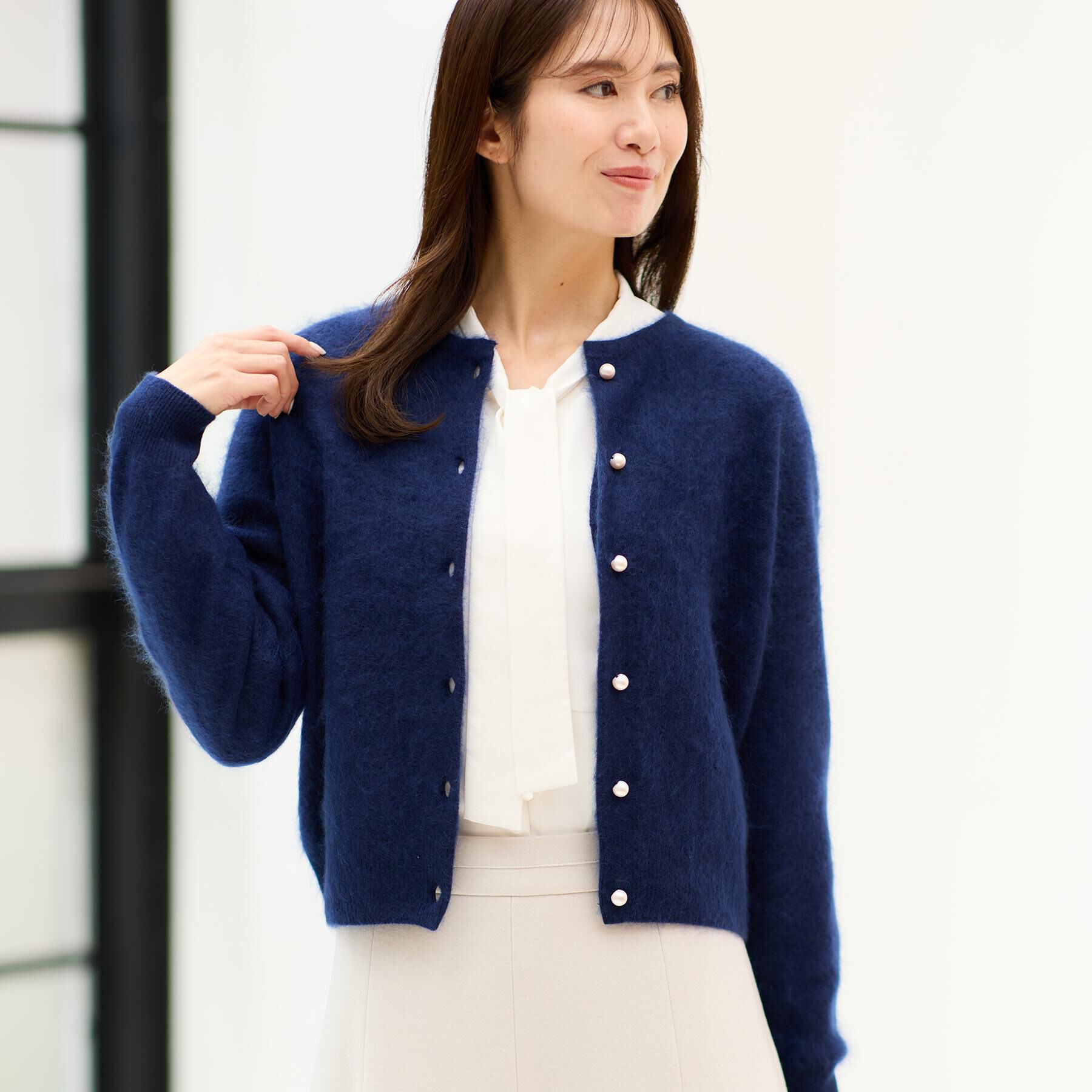 Reflect「【秋映え／カシミヤ100％／プルオーバーとしても◎】ふんわりカーディガン」|カーディガン|