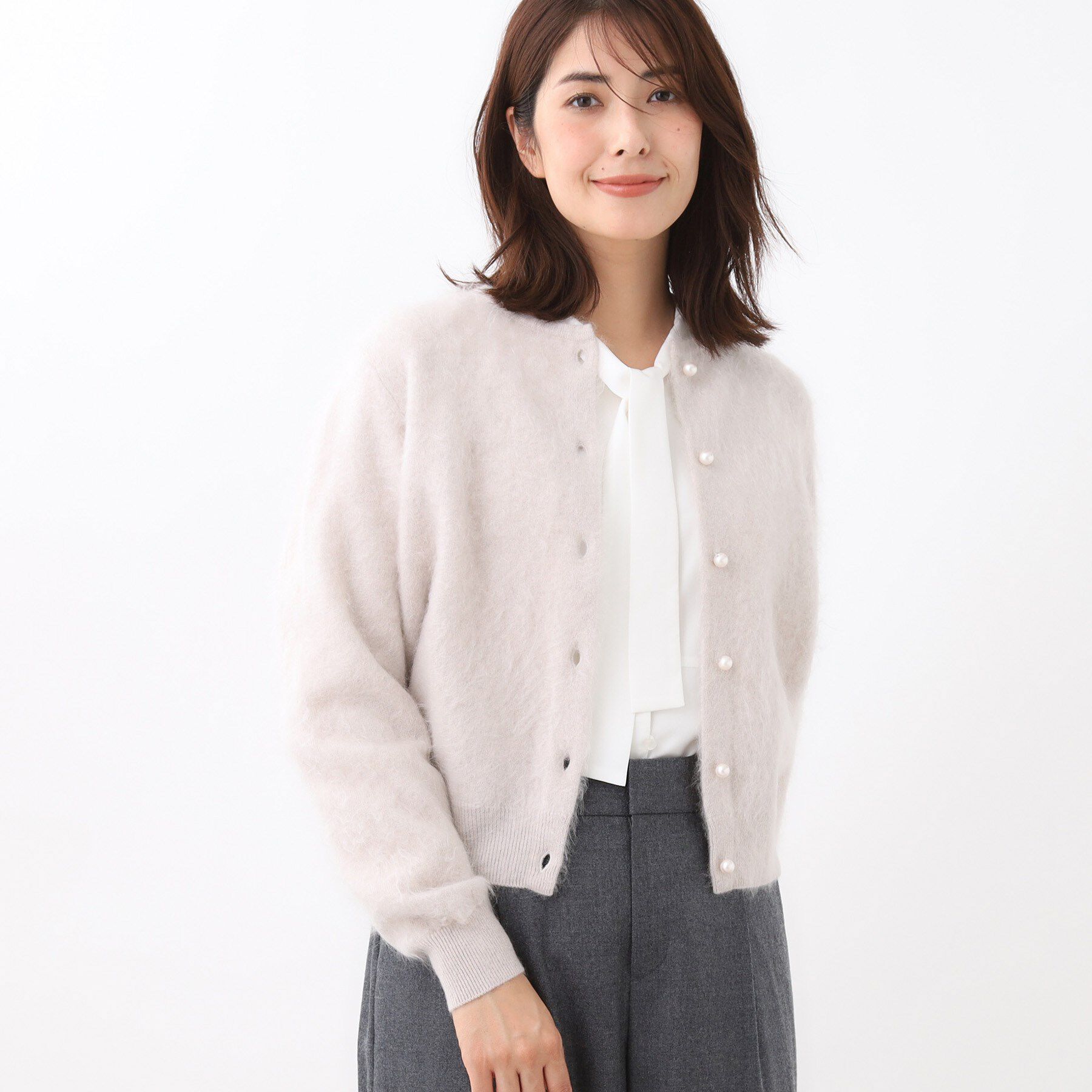 Reflect「【秋映え／カシミヤ100％／プルオーバーとしても◎】ふんわりカーディガン」|カーディガン|