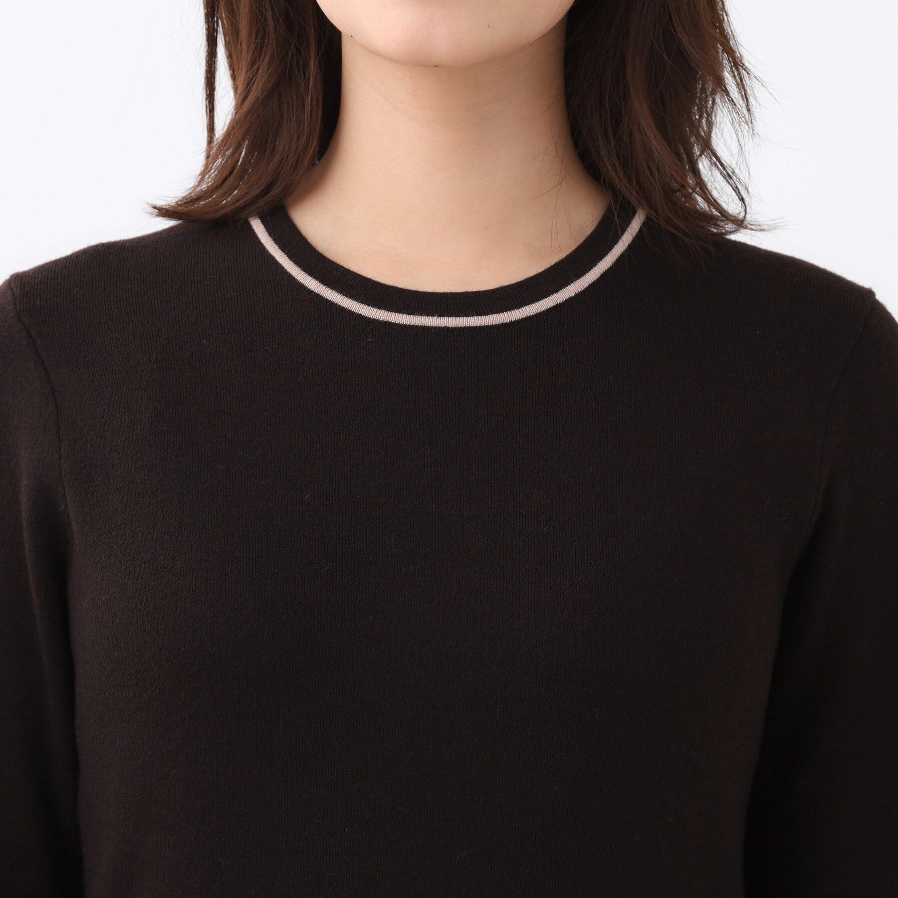 Reflect「【コートインでもすっきり◎】チェック柄ニットドッキングワンピース」|ワンピース|