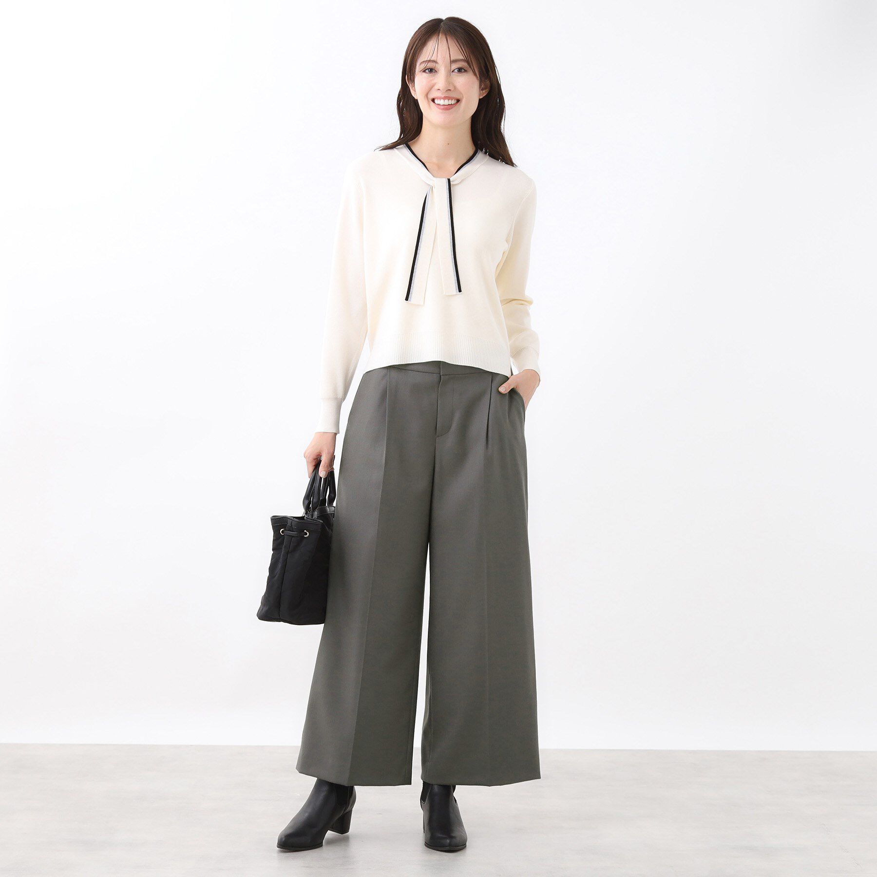 Reflect「【腰周りすっきり◎】ワイドクロップドパンツ」|その他|