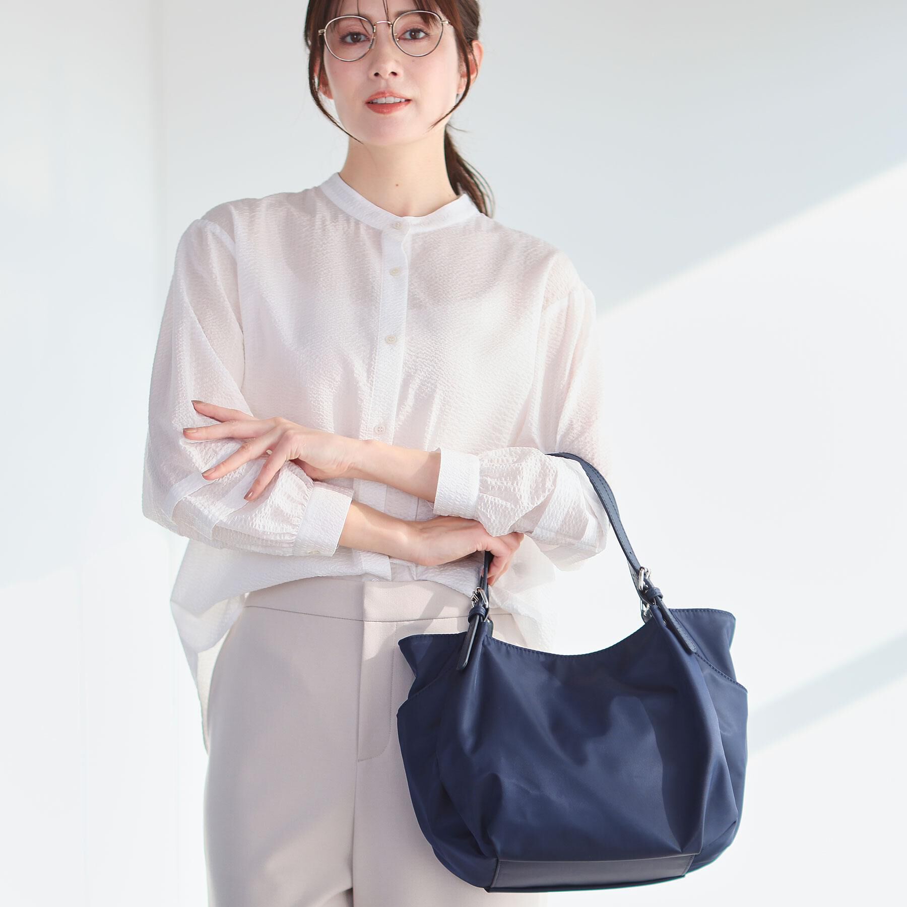 Reflect「【3WAY／しっかり収納／インナーバッグ入り／ショルダー付き】ナイロンバッグ」|ショルダー・メッセンジャー|ネイビー(094)