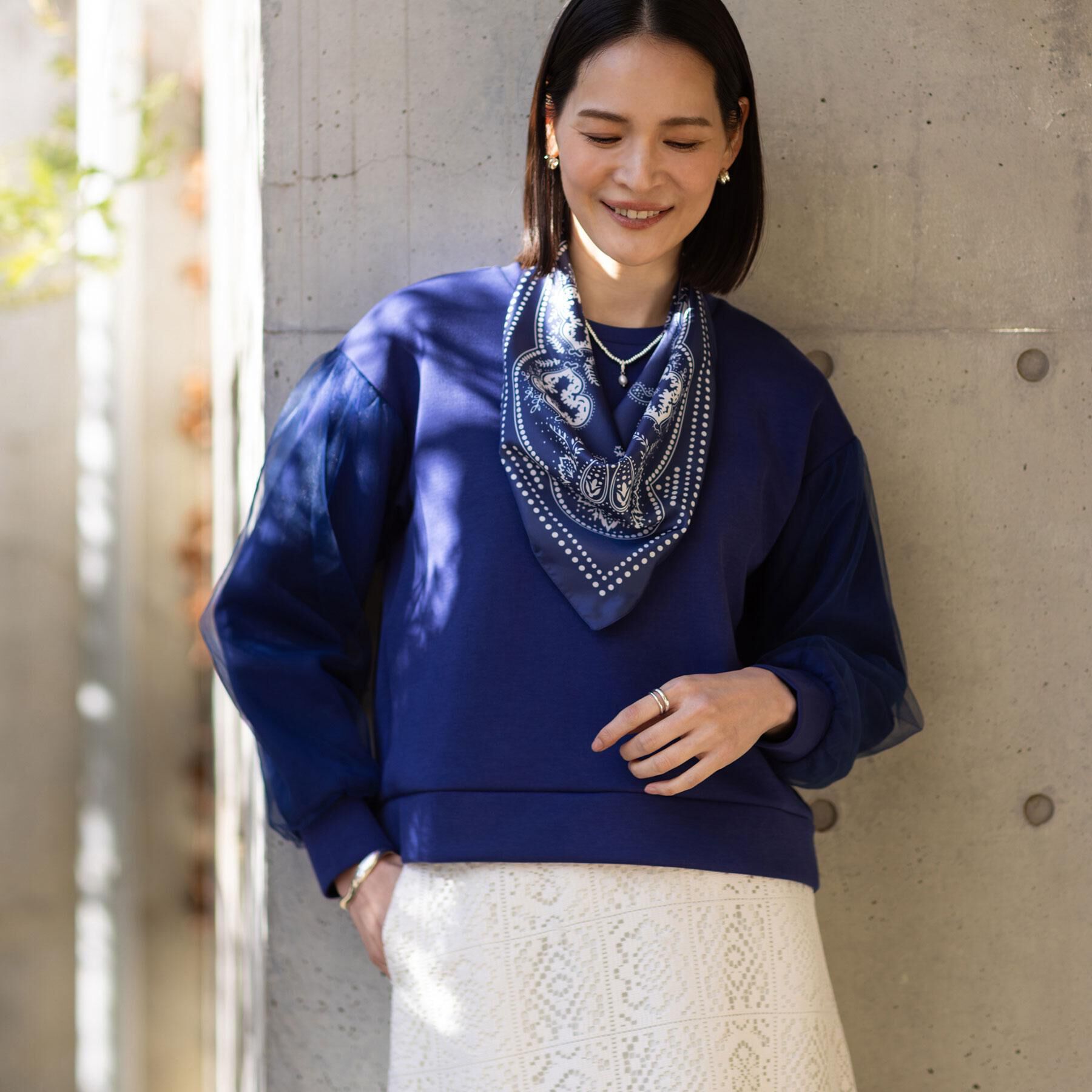 Reflect「チュールレイヤードスリーブプルオーバー」|Tシャツ・カットソー|