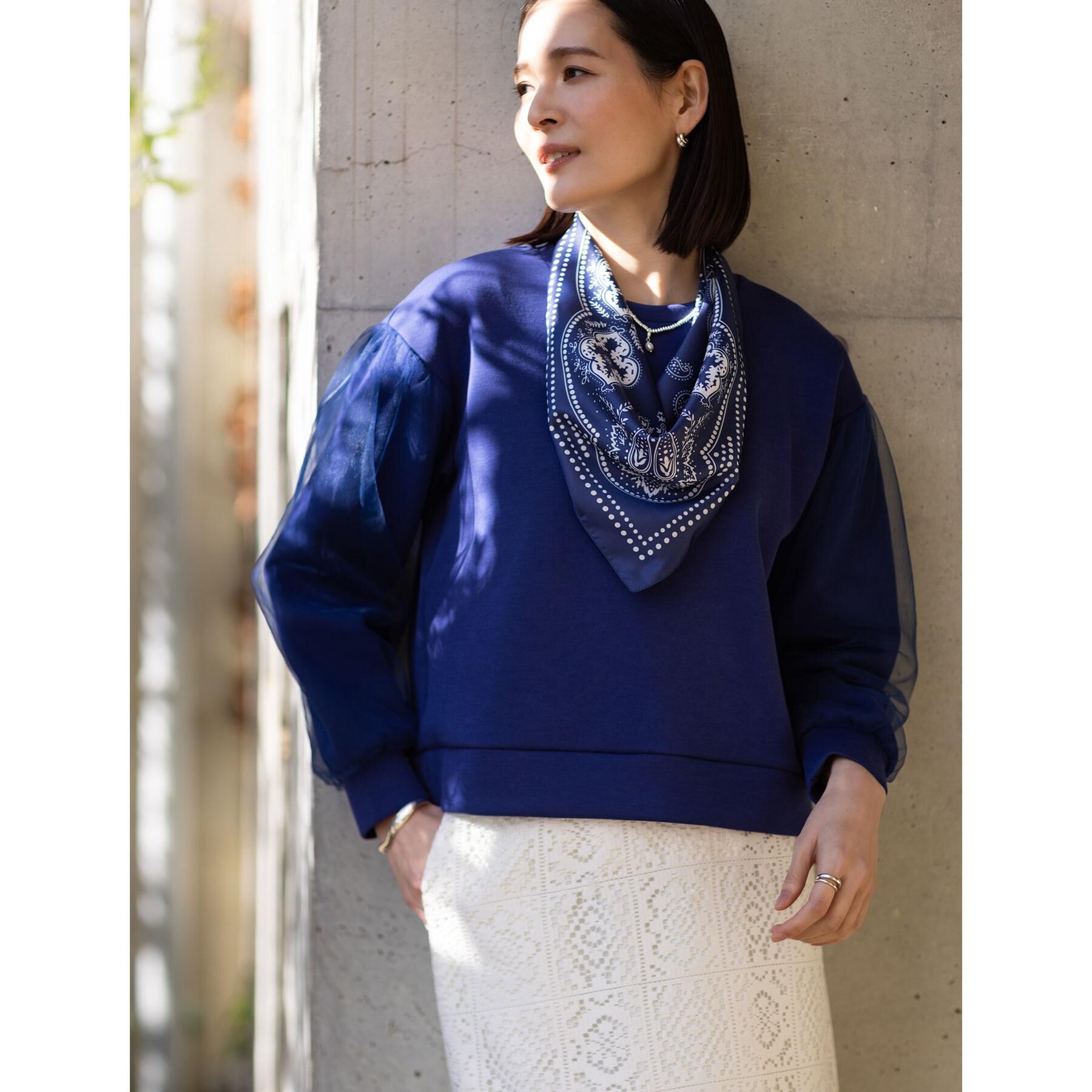 Reflect「チュールレイヤードスリーブプルオーバー」|Tシャツ・カットソー|