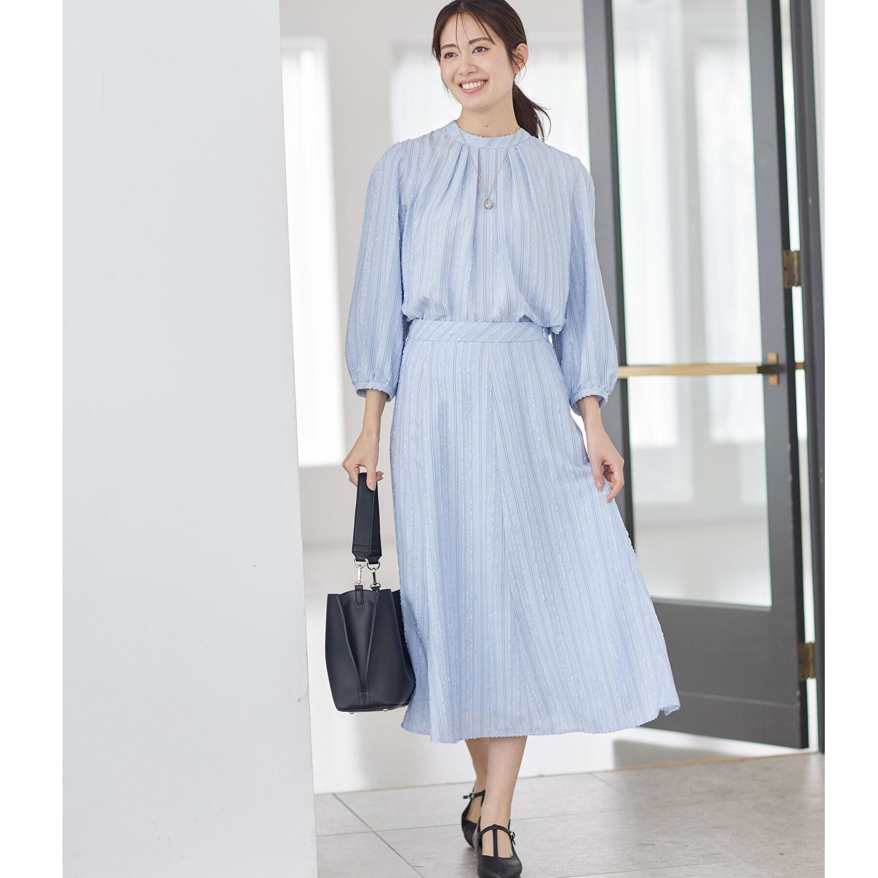 Reflect「【セットアップ可】ストライプ柄ジャカードスカート」|スカート|