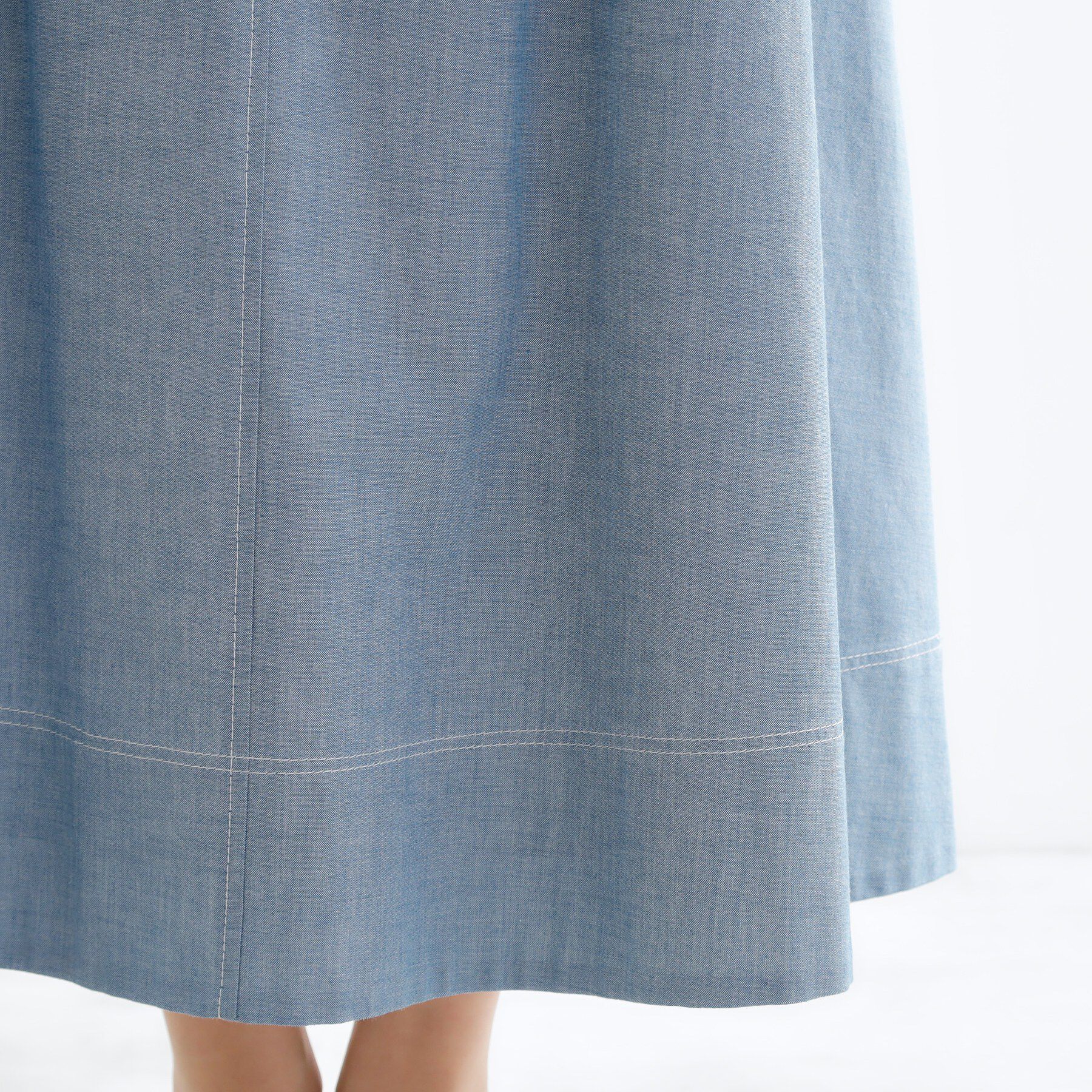 Reflect「ダンガリータックフレアスカート」|スカート|