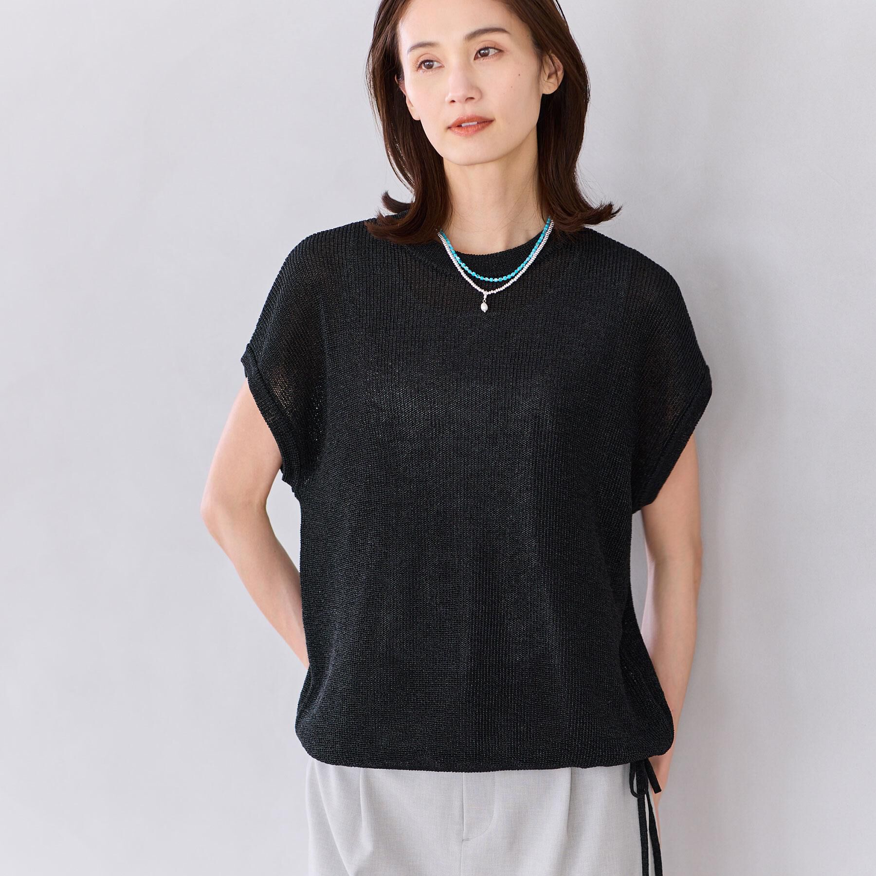 Reflect「【レイヤードにおすすめ◎】畦編みフレンチスリーブトップス」|ニット・セーター|