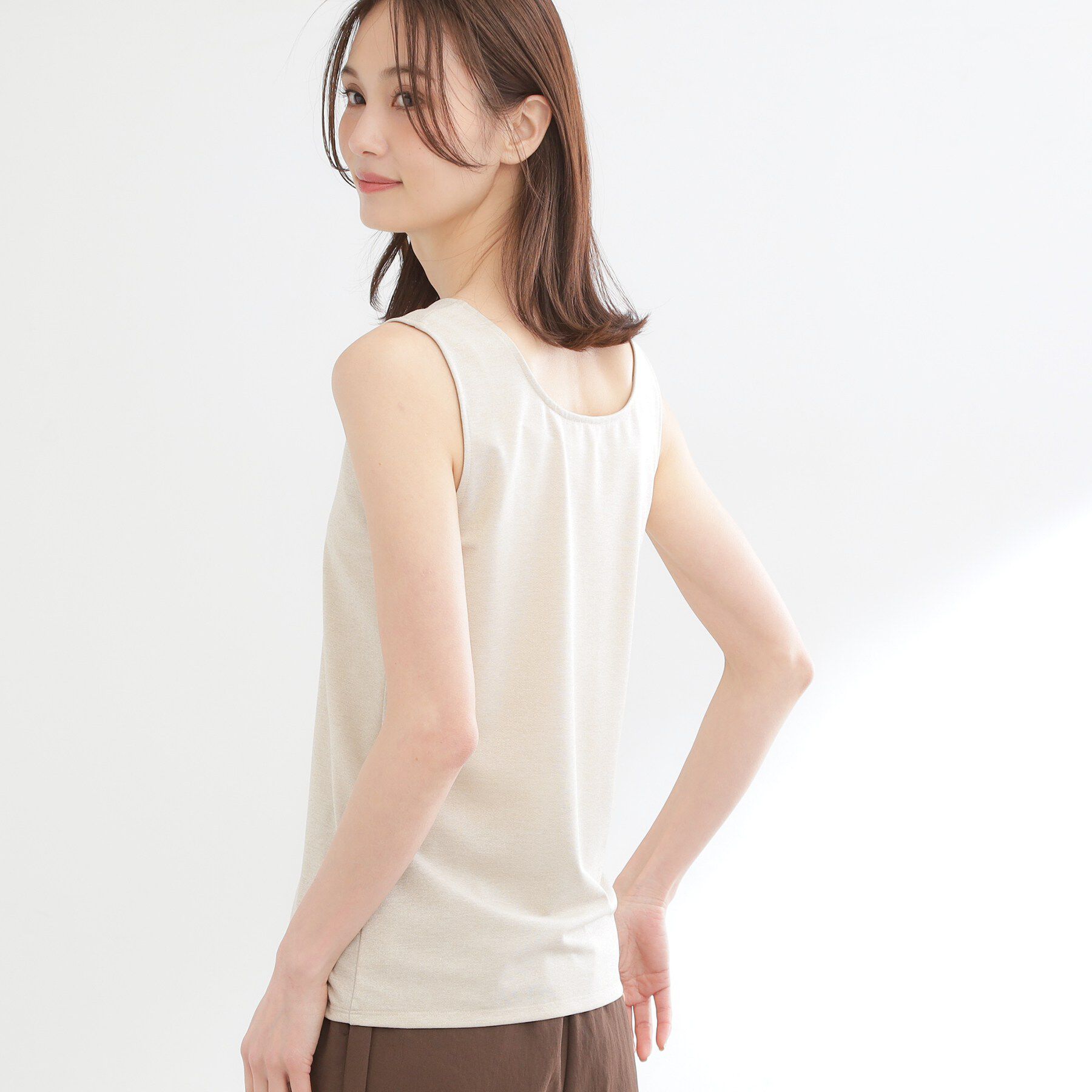 Reflect「【UVカット／接触冷感】ベーシックラメタンクトップ」|キャミソール|
