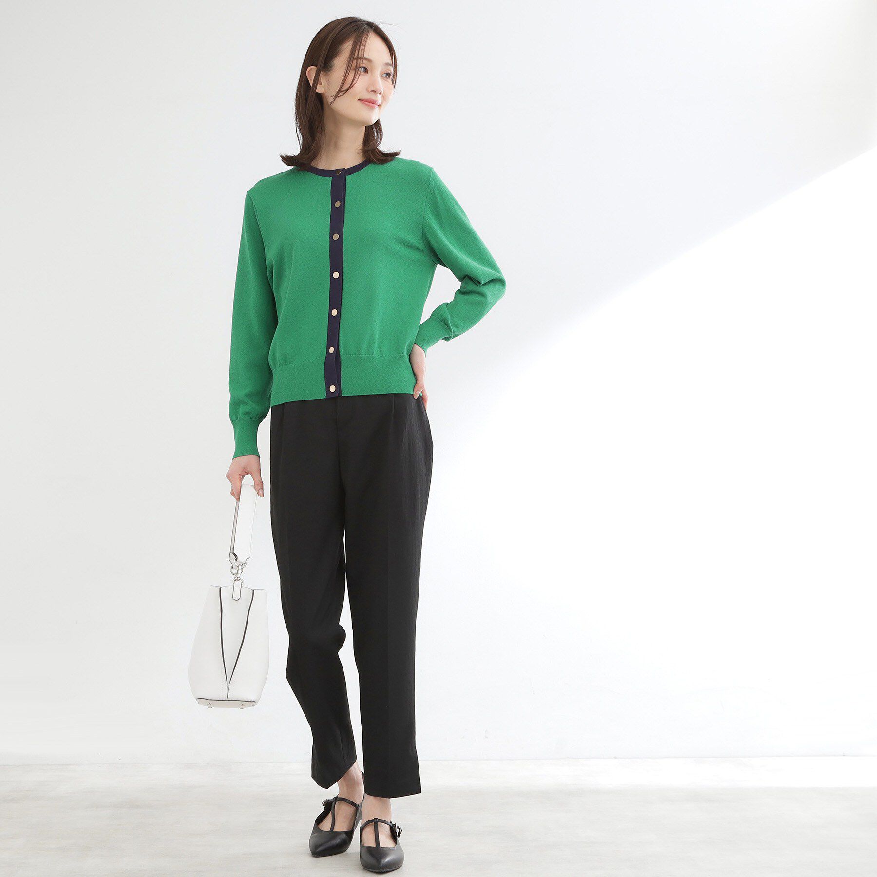 Reflect「【アンサンブル可】バイカラーカーディガン」|カーディガン|