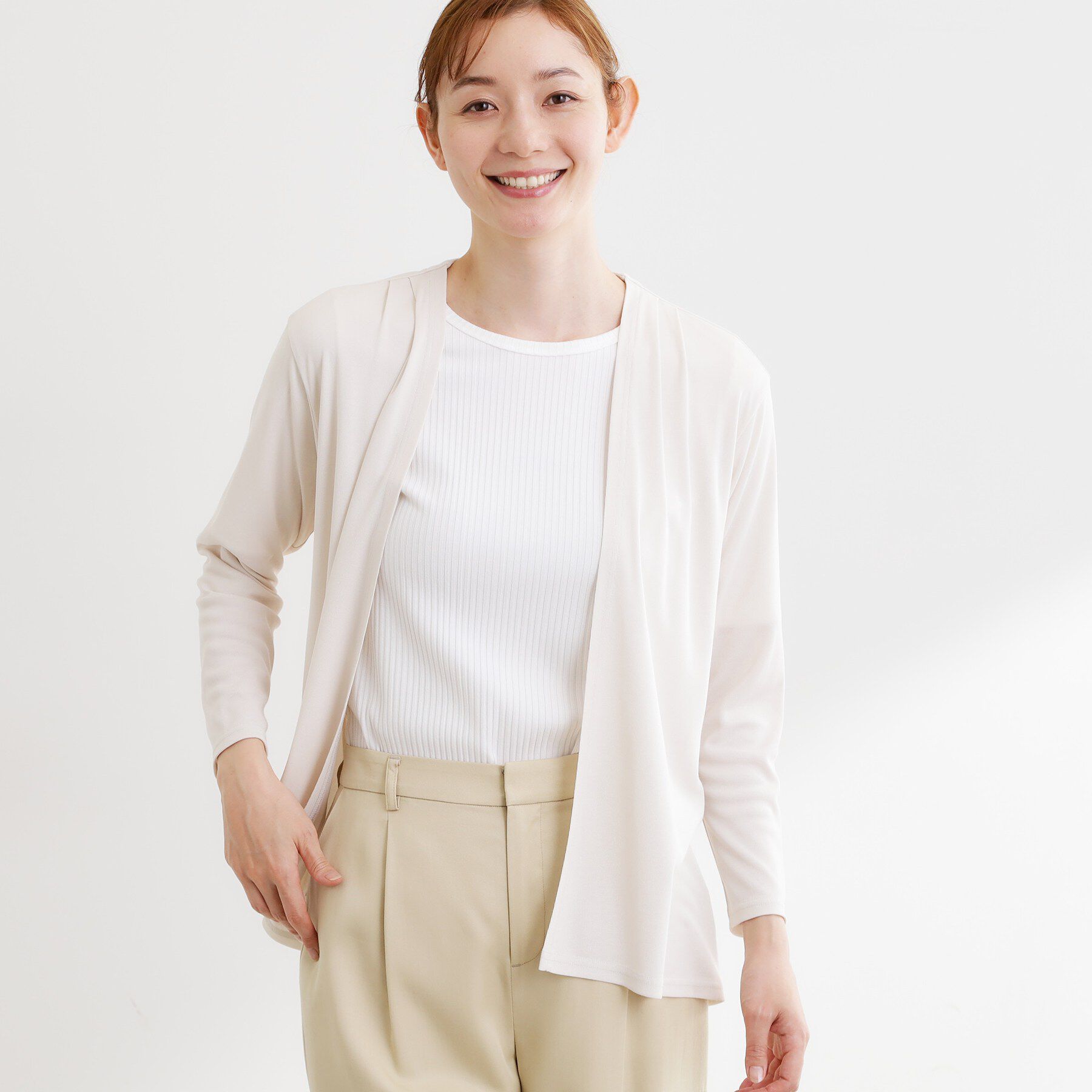 Reflect「【UVカット／接触冷感／日除け・エアコン対策に◎】ジャージカーディガン」|カーディガン|