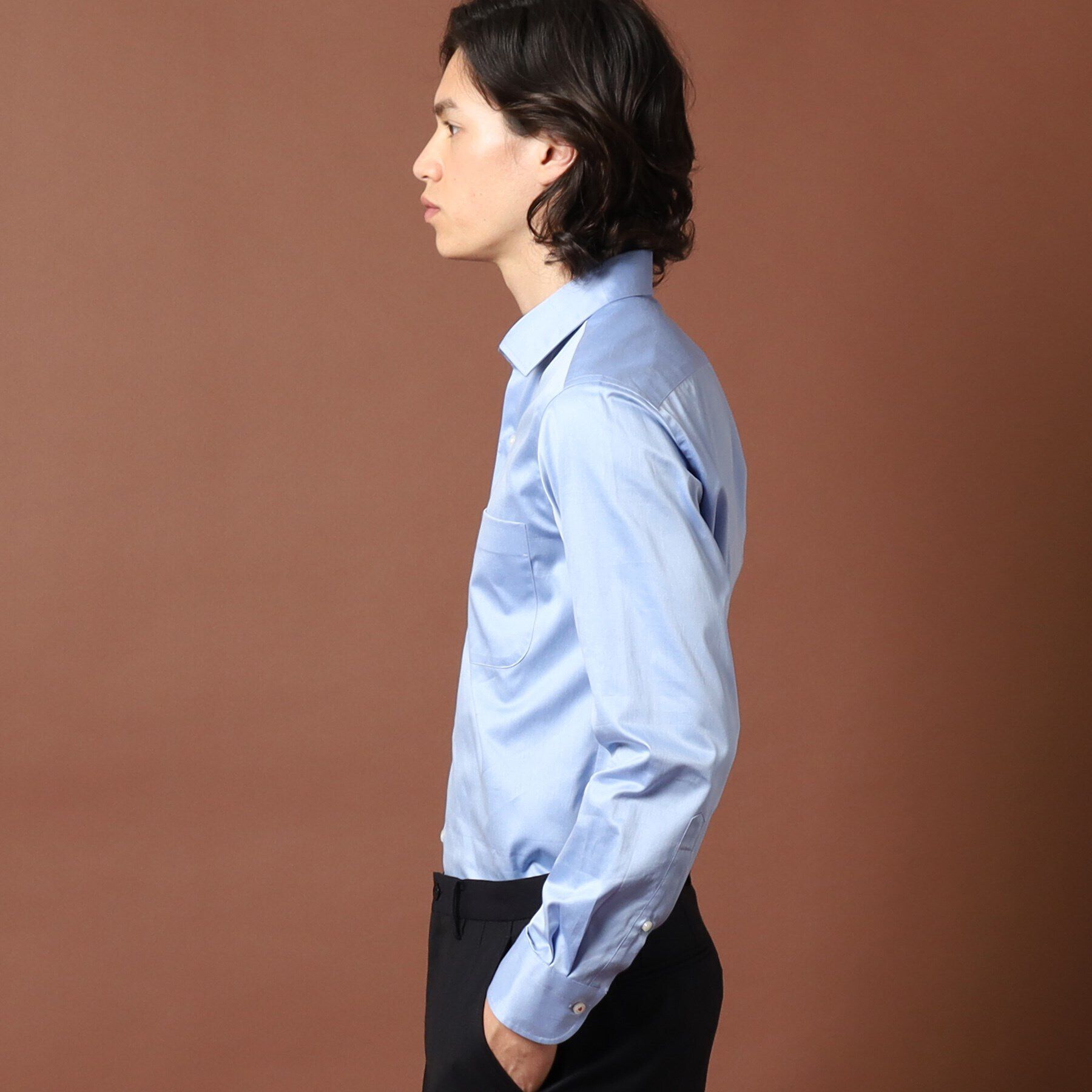 DRESSTERIOR「100／2 ワイドカラーシャツ」|シャツ・ブラウス|