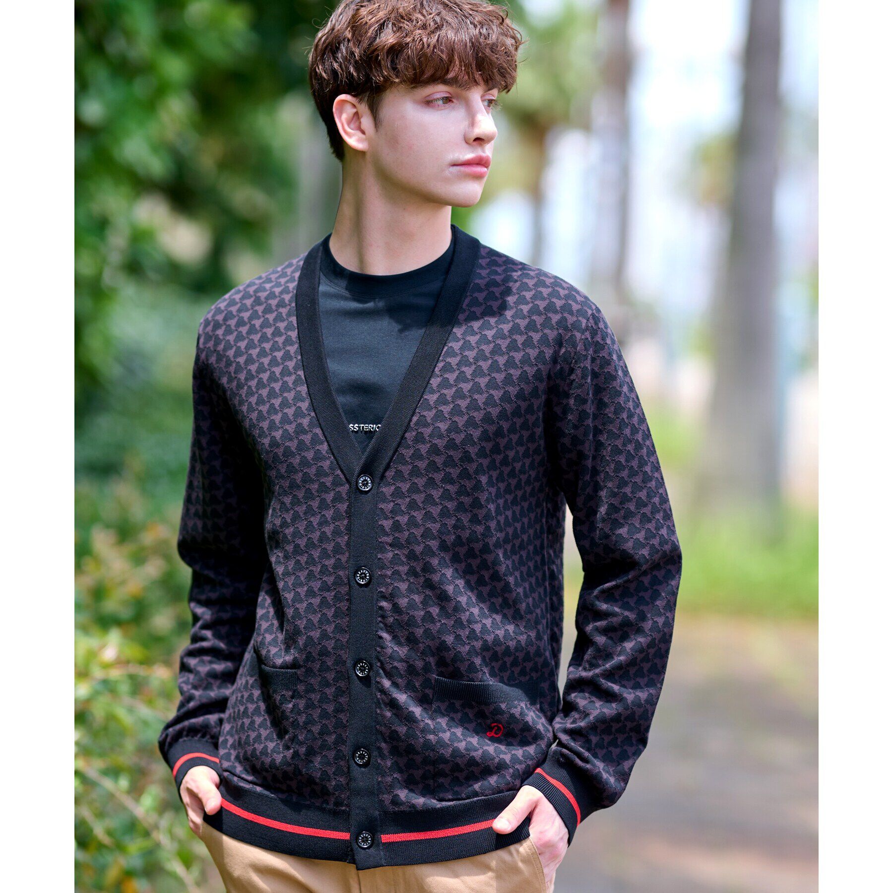 DRESSTERIOR「トリニティジャカード カーディガン」|カーディガン|ブラック(519)