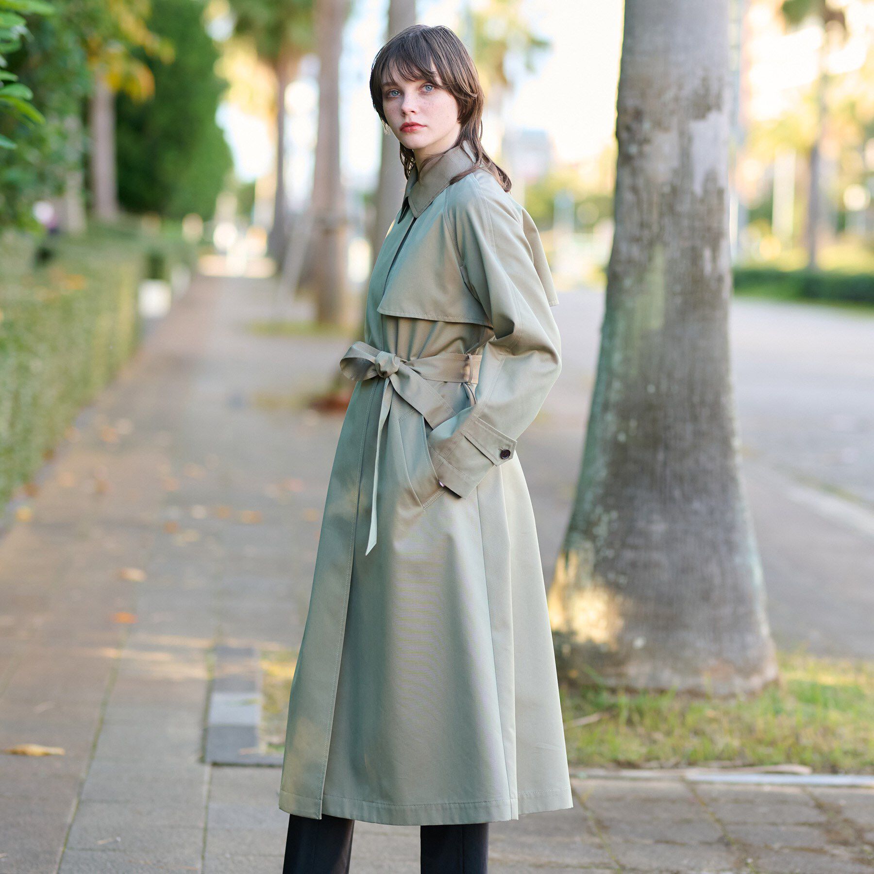 DRESSTERIOR「【ウォッシャブル/美シルエット】ライトトレンチコート」|トレンチコート|