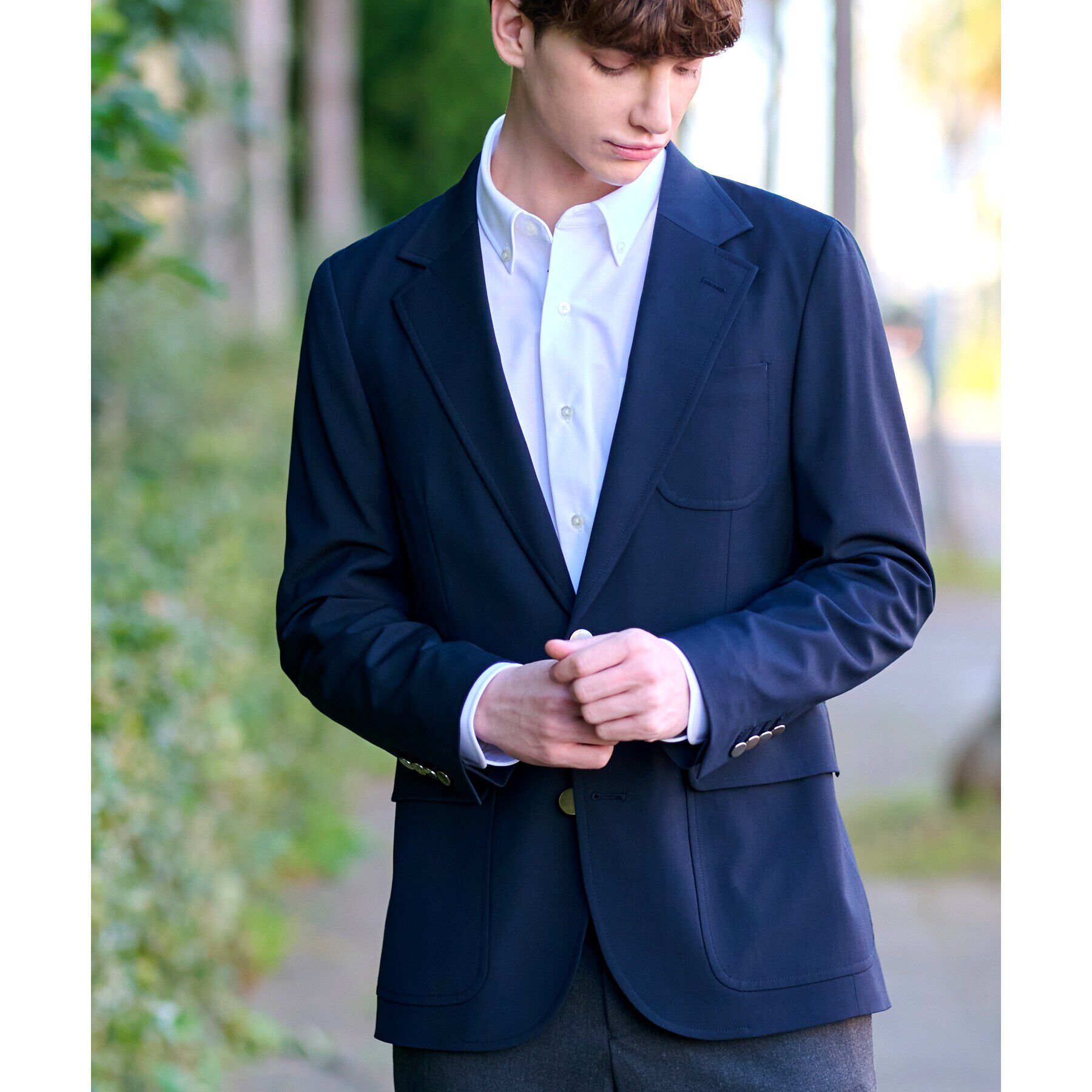DRESSTERIOR「SUPER120&rsquo;S ネイビーブレザー」|テーラードジャケット|