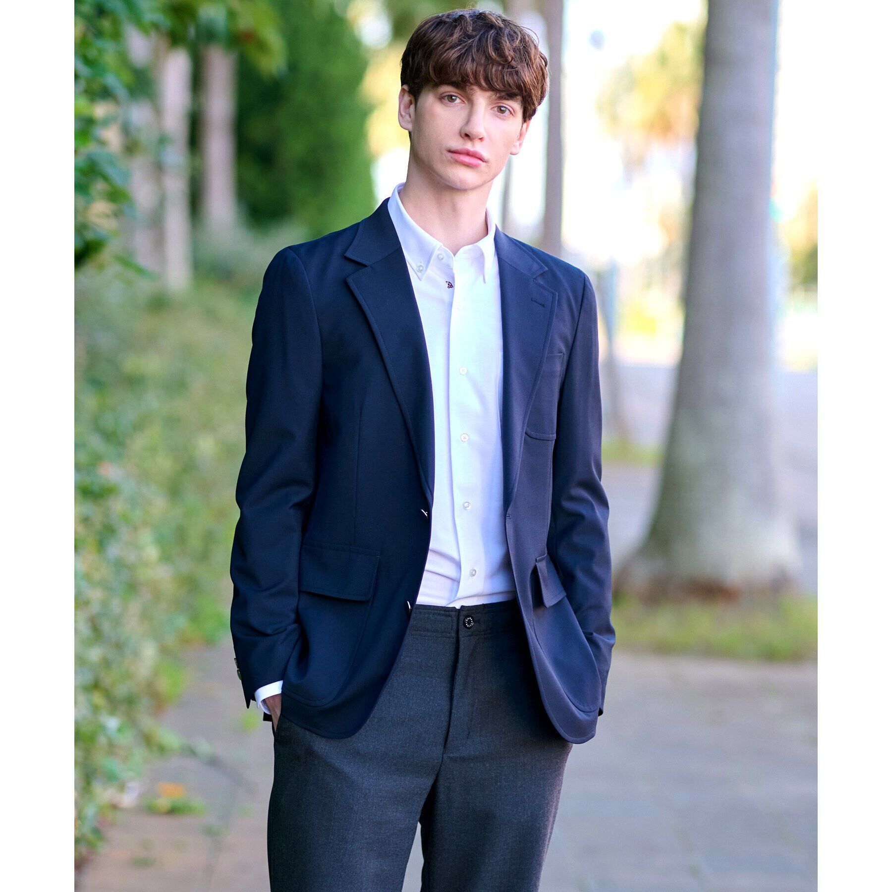 DRESSTERIOR「SUPER120&rsquo;S ネイビーブレザー」|テーラードジャケット|