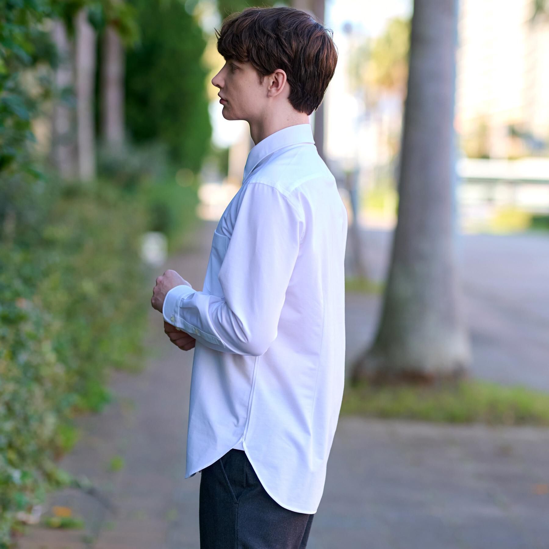 DRESSTERIOR「46Gジャージ レギュラーカラードレスシャツ」|シャツ・ブラウス|