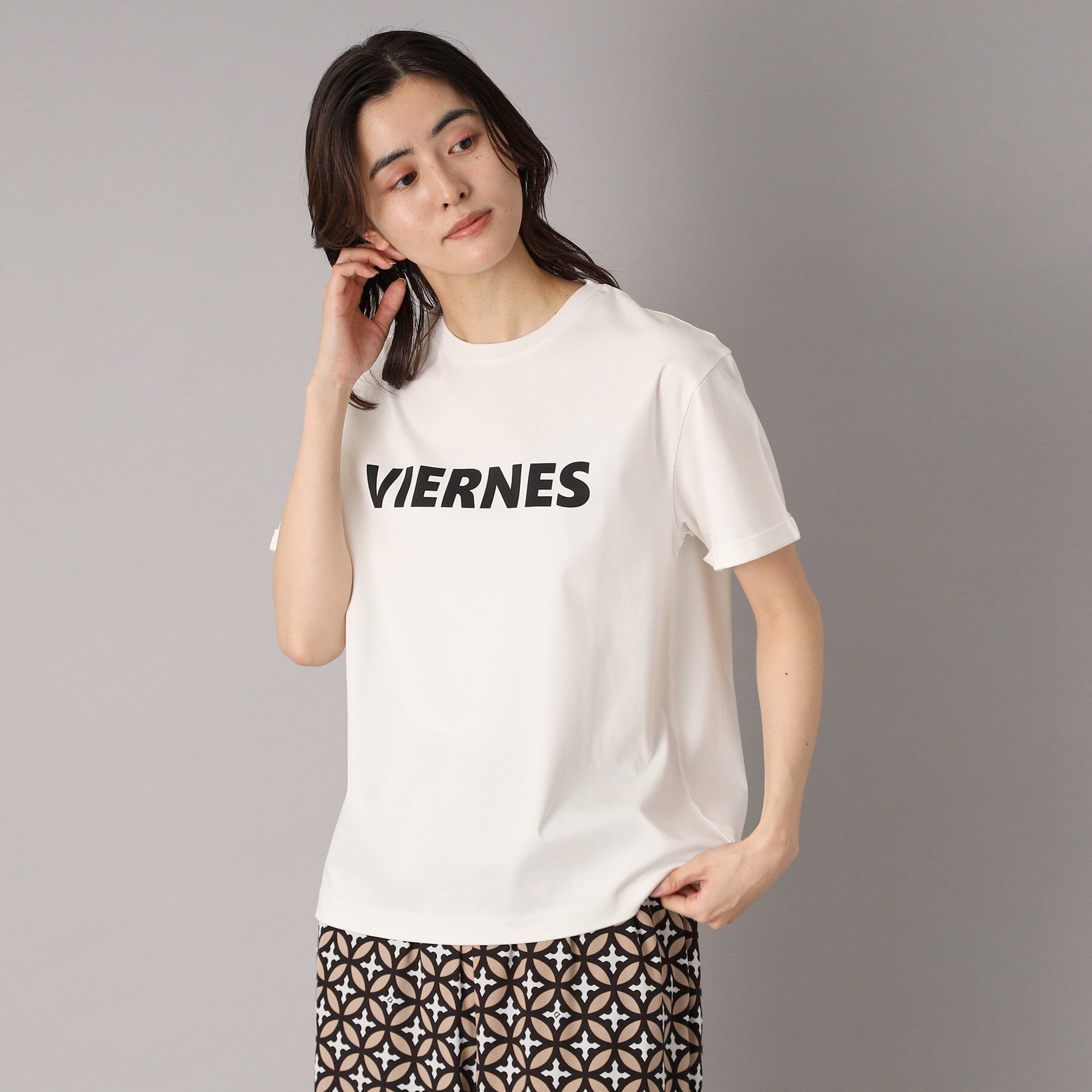 DRESSTERIOR「【接触冷感/抗菌防臭/消臭】アイスクリアコットン VIERNESロゴT」|Tシャツ・カットソー|