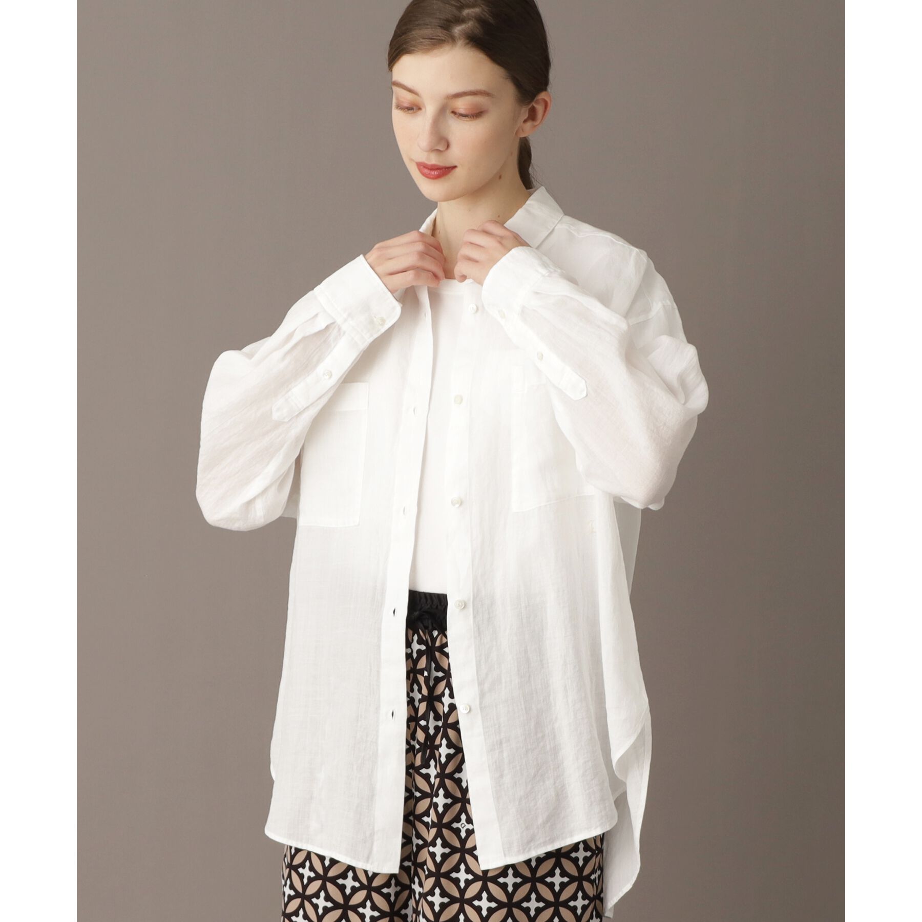 DRESSTERIOR「【人気定番/ラミー100％】ガーメントダイラミーシャツ」|シャツ・ブラウス|