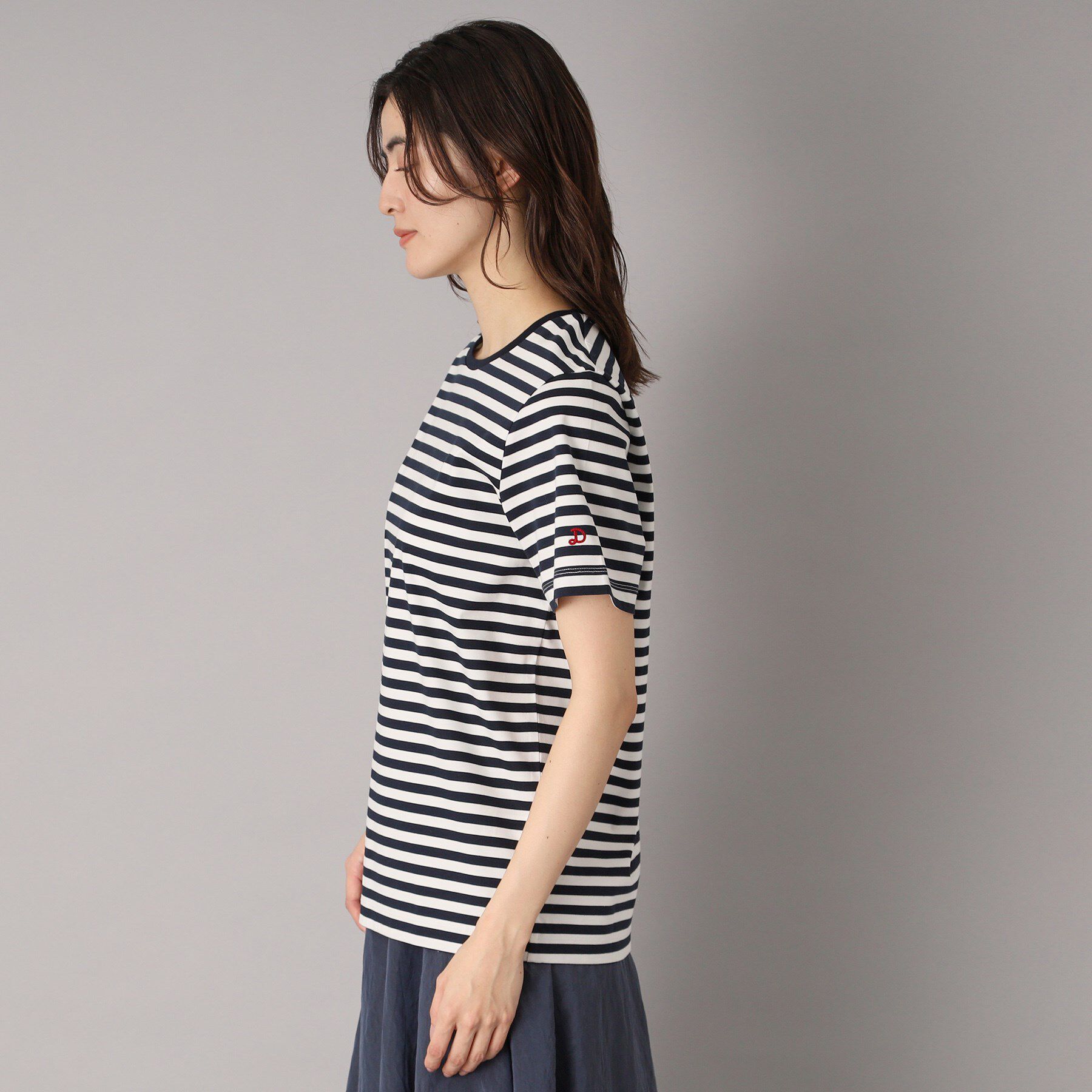 DRESSTERIOR「【接触冷感/抗菌防臭/消臭】アイスクリアコットンボーダーTシャツ」|Tシャツ・カットソー|