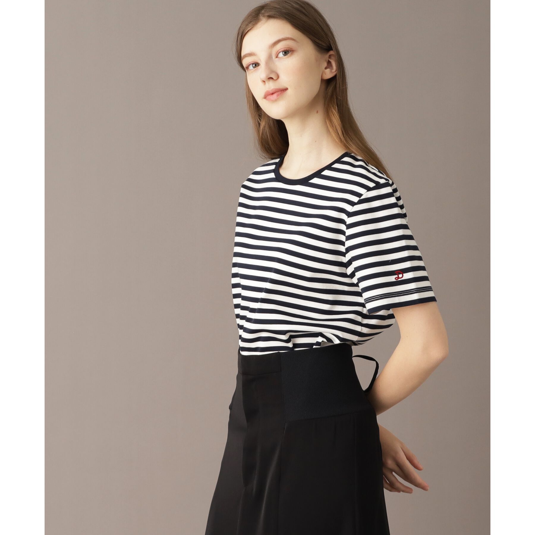 DRESSTERIOR「【接触冷感/抗菌防臭/消臭】アイスクリアコットンボーダーTシャツ」|Tシャツ・カットソー|