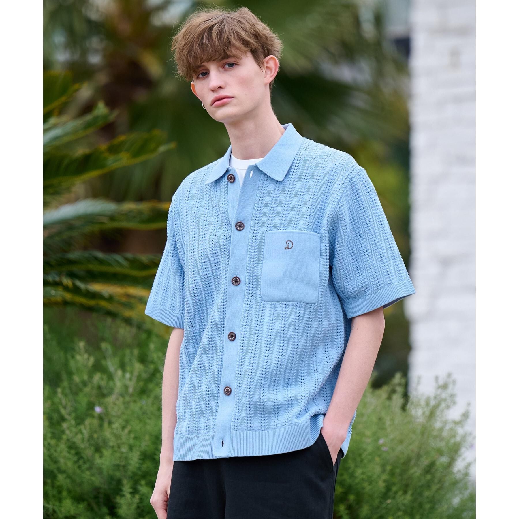 DRESSTERIOR「オーガニックコットン キューバニットシャツ」|ニット・セーター|