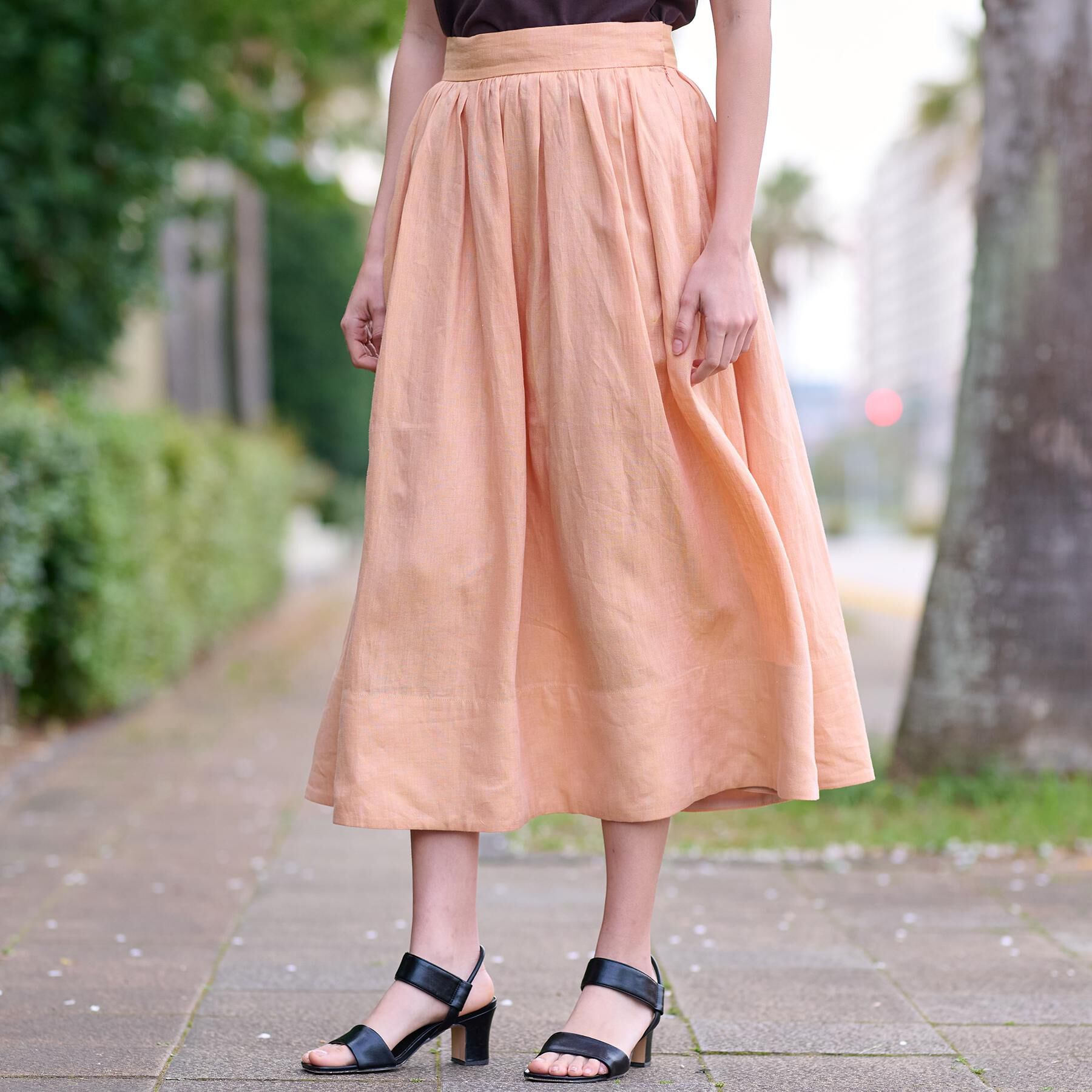 DRESSTERIOR「【洗える／ふんわり軽やか】フレンチリネンタックギャザースカート」|スカート|