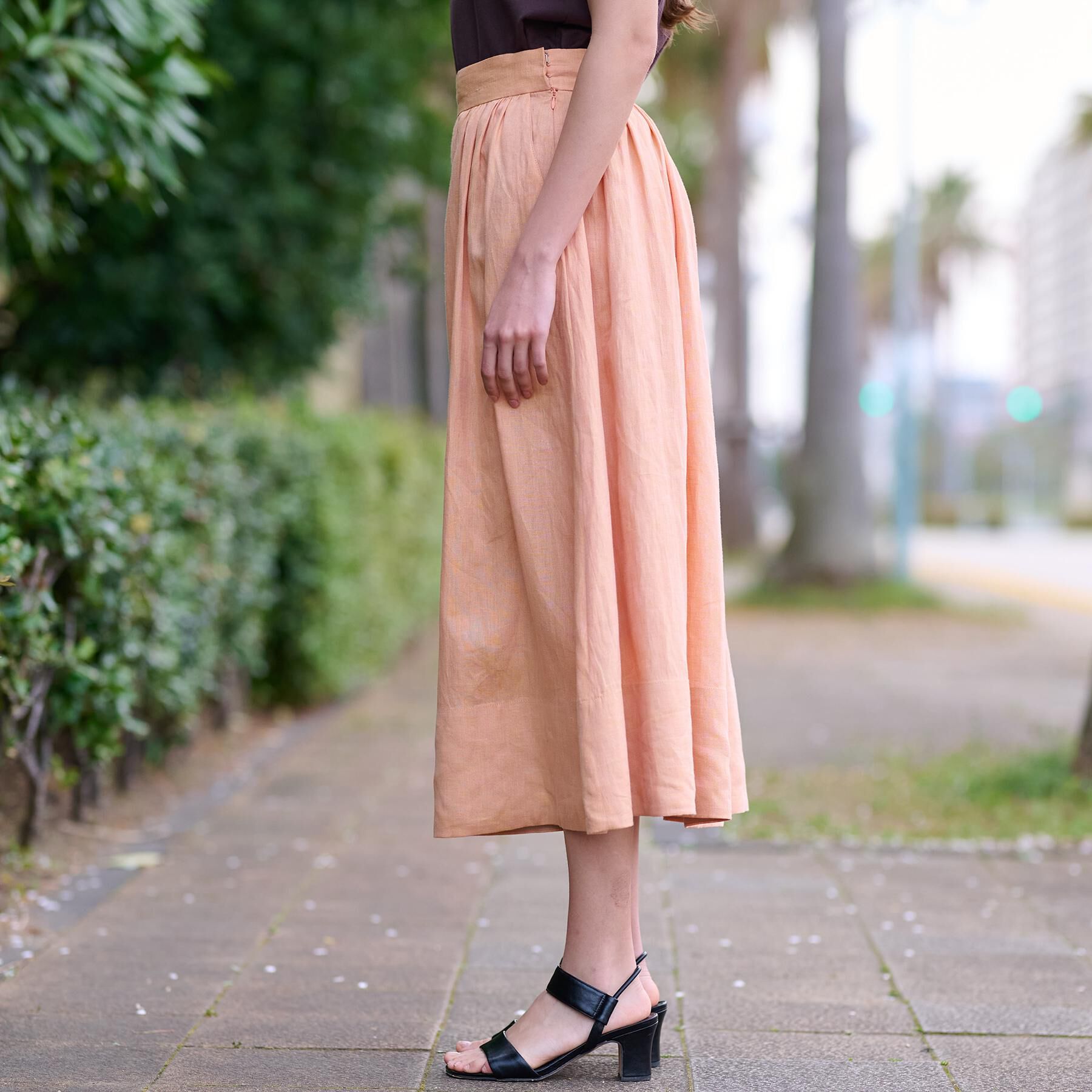 DRESSTERIOR「【洗える／ふんわり軽やか】フレンチリネンタックギャザースカート」|スカート|