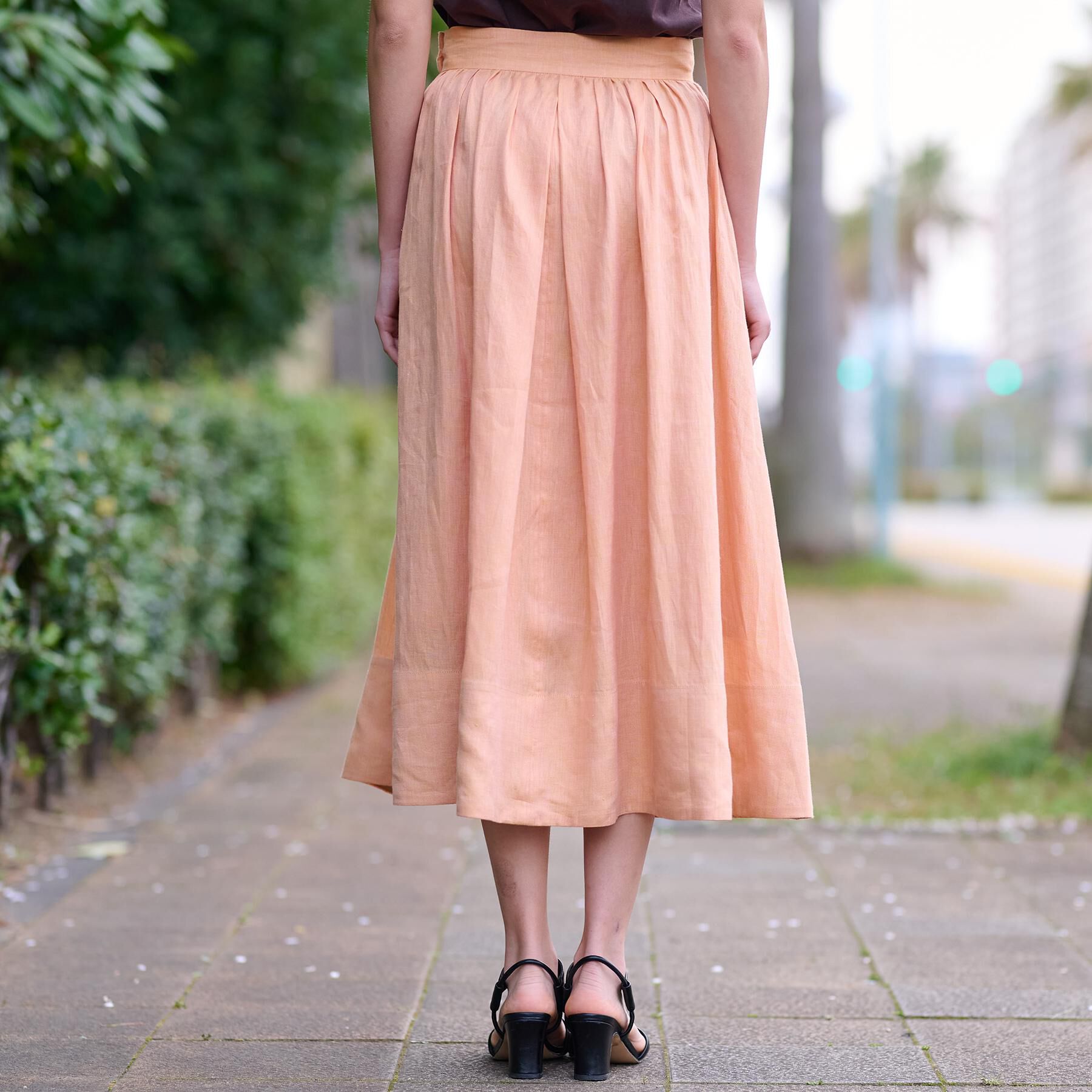 DRESSTERIOR「【洗える／ふんわり軽やか】フレンチリネンタックギャザースカート」|スカート|