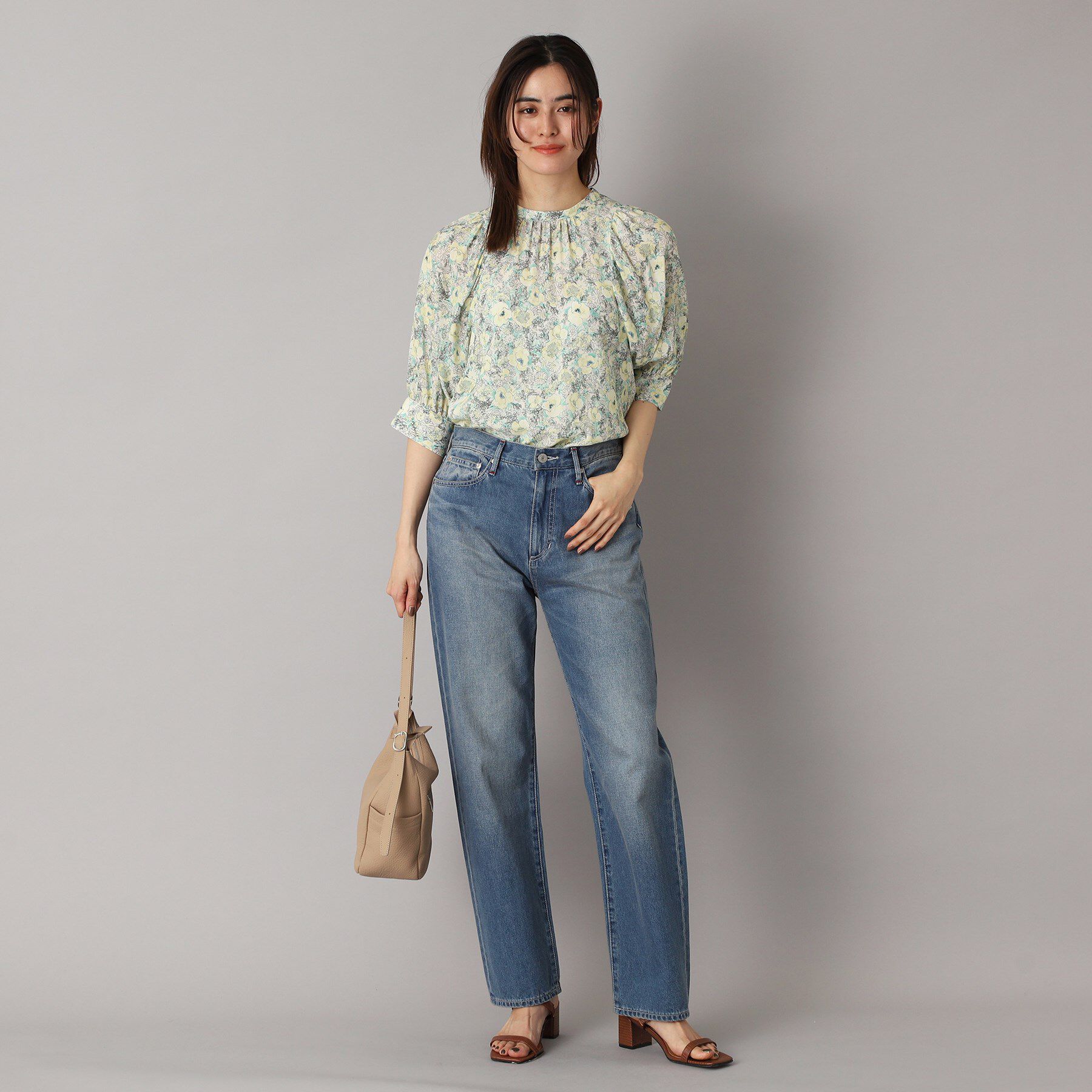 DRESSTERIOR「【着映え／花柄】フラワープリントボリュームスリーブブラウス」|シャツ・ブラウス|