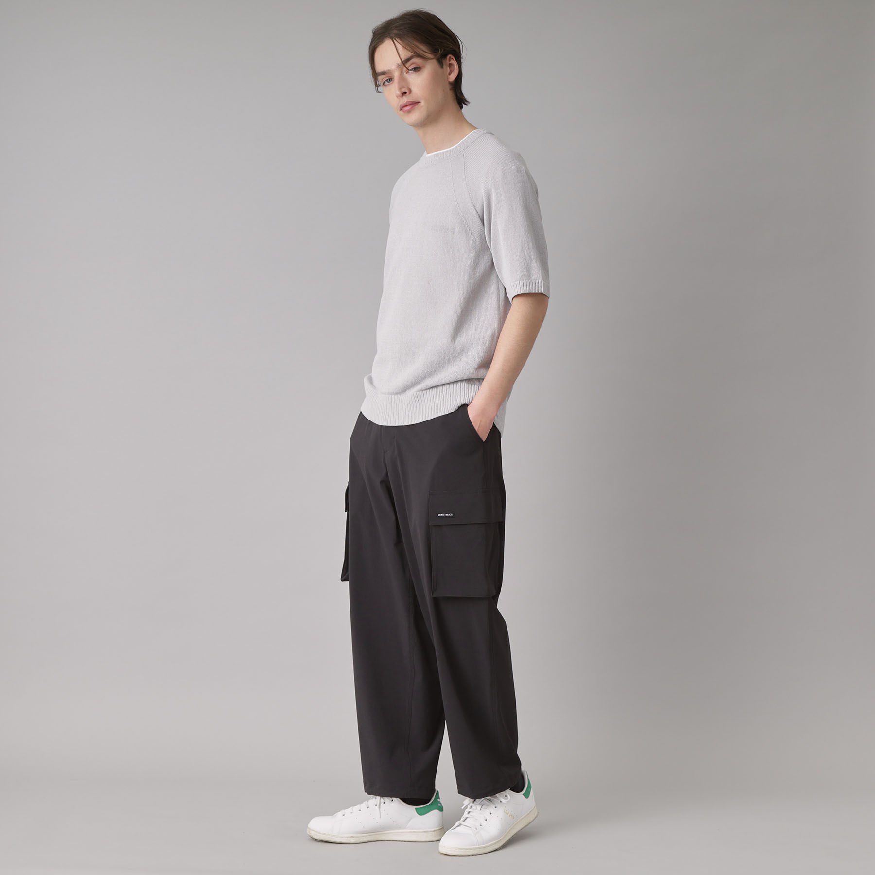 DRESSTERIOR「ペーパーコットン ハーフスリーブニット」|ニット・セーター|