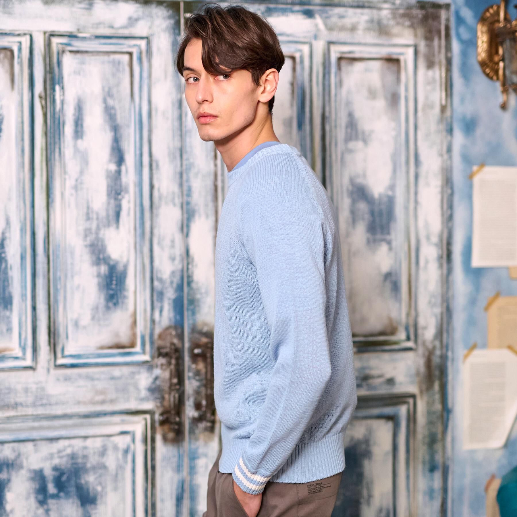 DRESSTERIOR「ペーパーコットン ドライニット」|ニット・セーター|