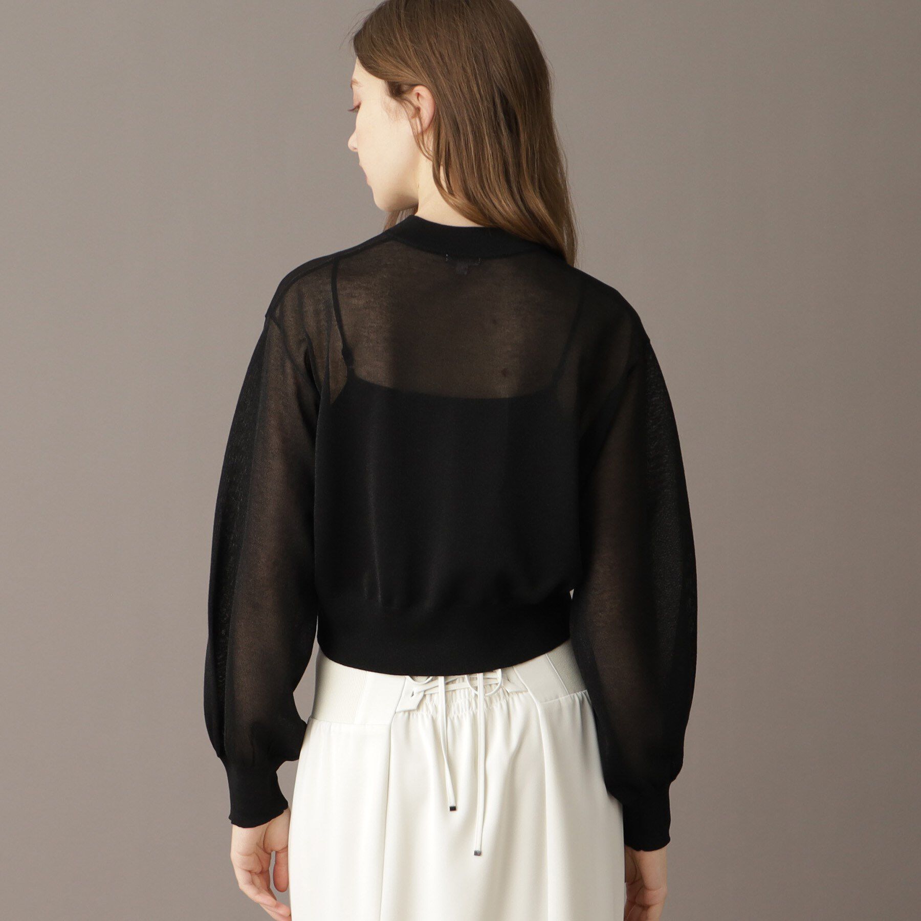 DRESSTERIOR「【洗える/清涼感】シアージップアップニットブルゾン」|ブルゾン・スタジャン|