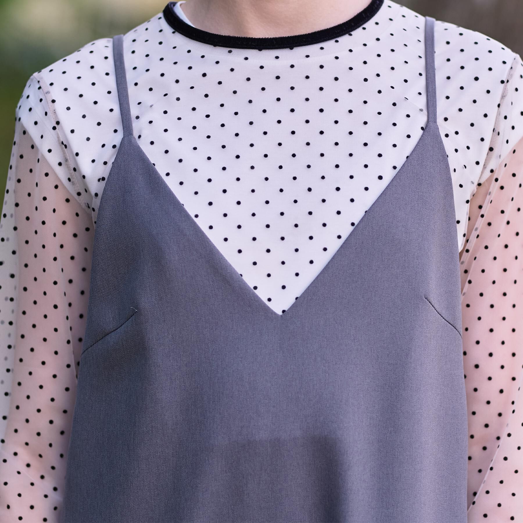 DRESSTERIOR「【美人百花/モデル美香着用】コンフォートアイラインキャミワンピース」|ワンピース|