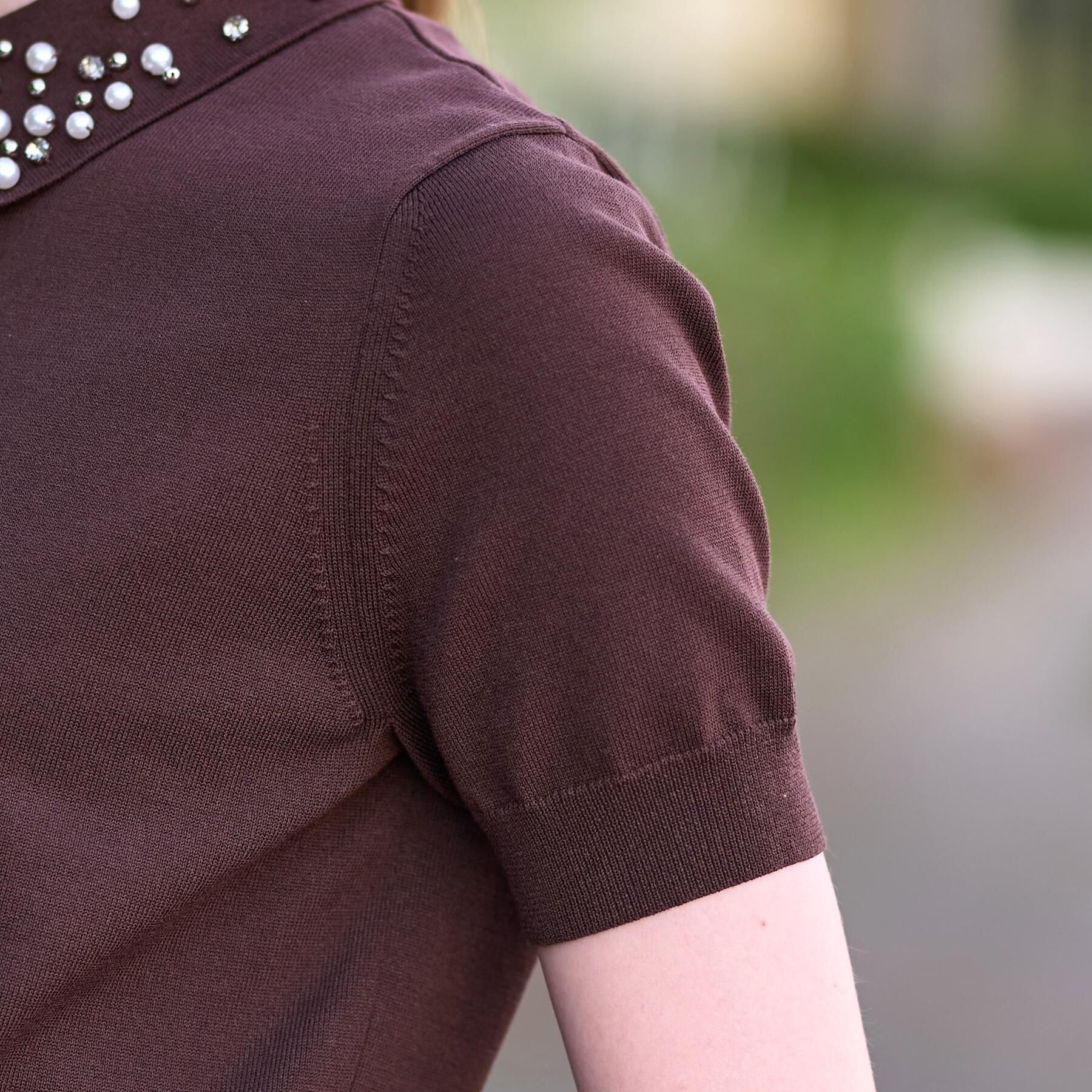 DRESSTERIOR「【きれいめ／オンオフ】ビジューカラーニット」|ニット・セーター|