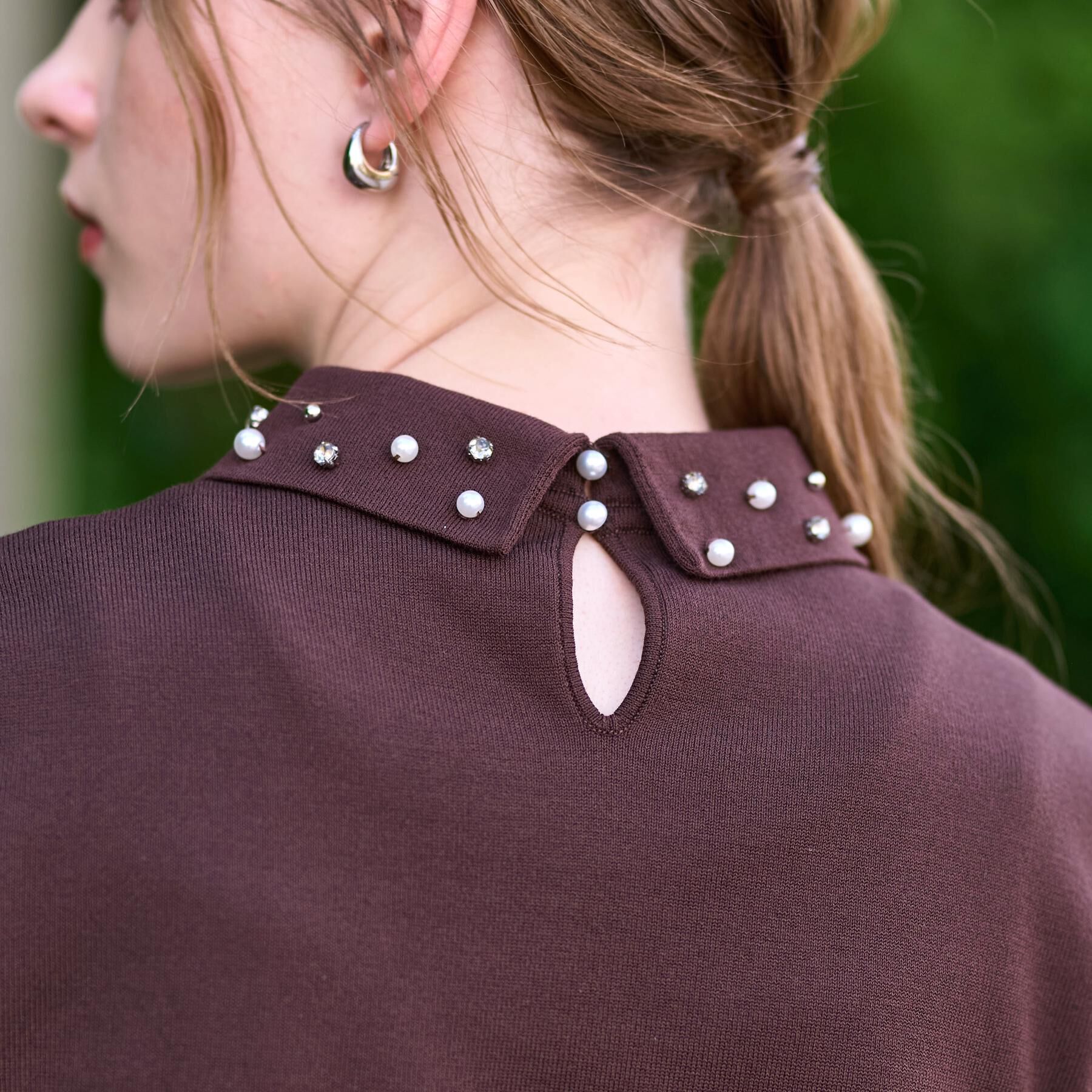 DRESSTERIOR「【きれいめ／オンオフ】ビジューカラーニット」|ニット・セーター|