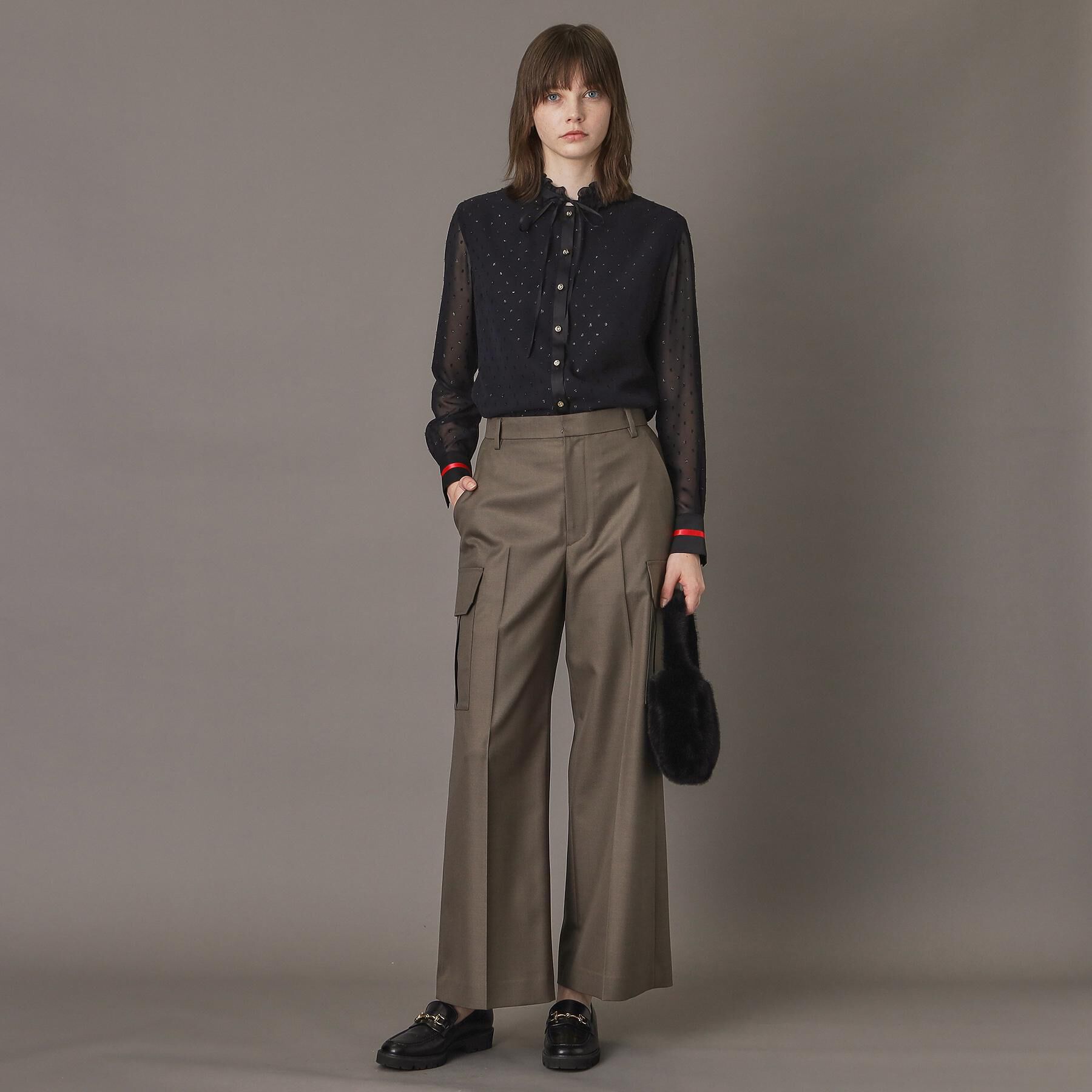 DRESSTERIOR「【洗える/シアー素材】フィルムドットブラウス」|シャツ・ブラウス|