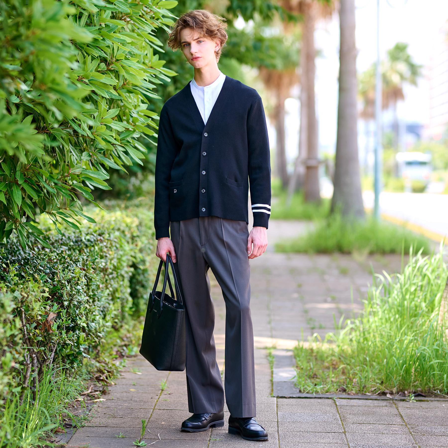 DRESSTERIOR「ウォッシャブル コットンカシミヤスムースカーディガン」|カーディガン|