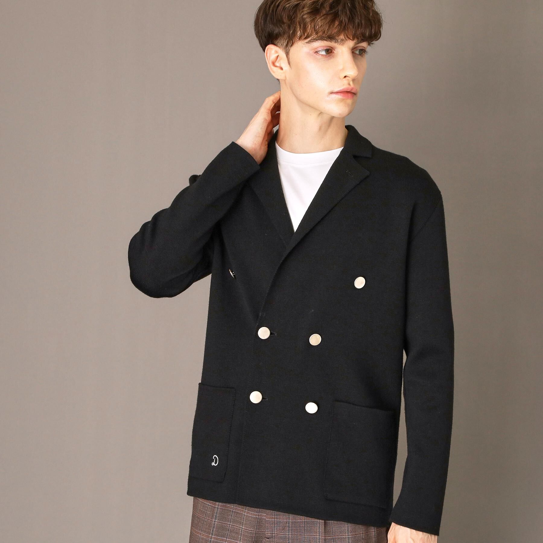 DRESSTERIOR「ダブルブレスト ニットジャケット」|テーラードジャケット|