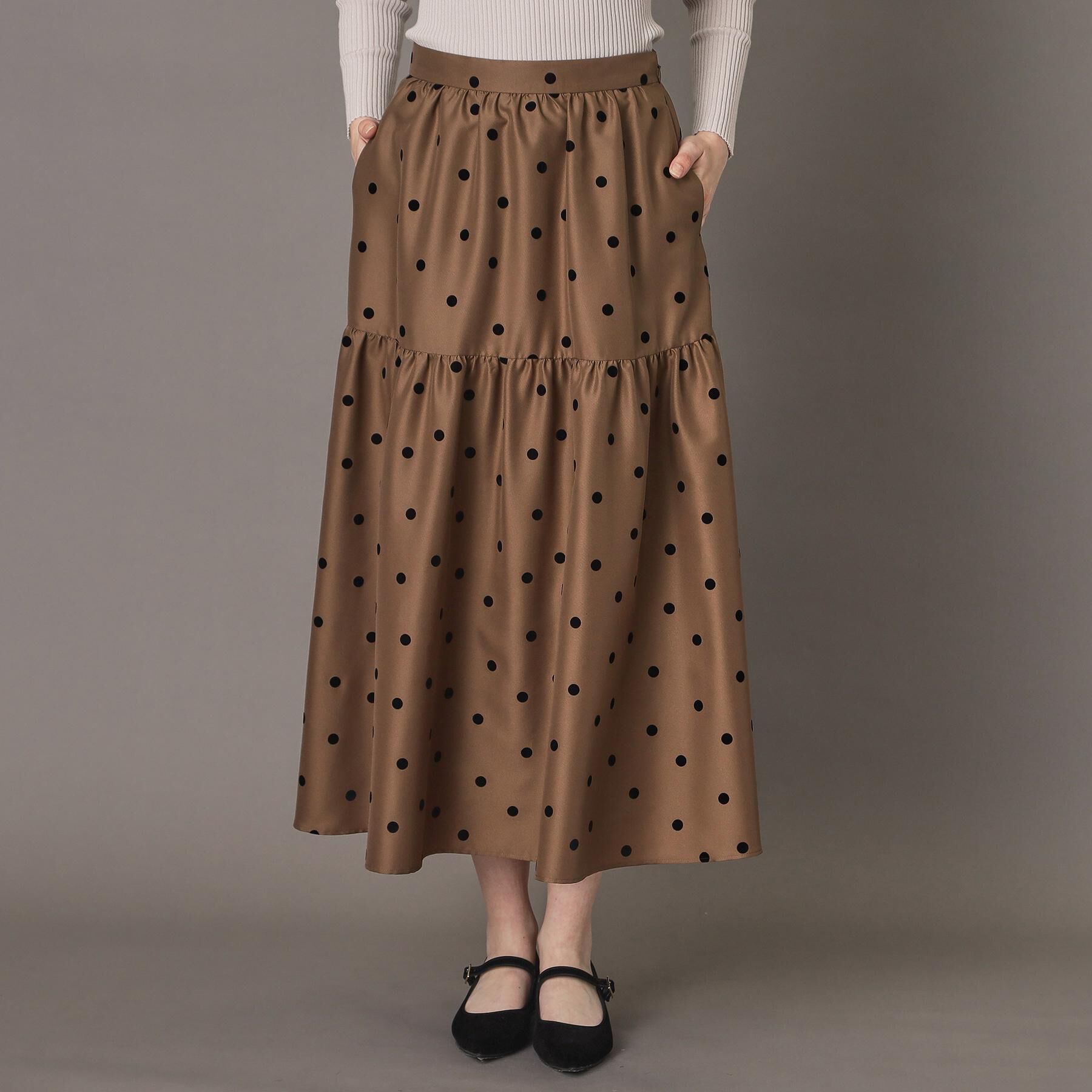 DRESSTERIOR「【CLASSY.掲載】フロッキードットスカート」|スカート|