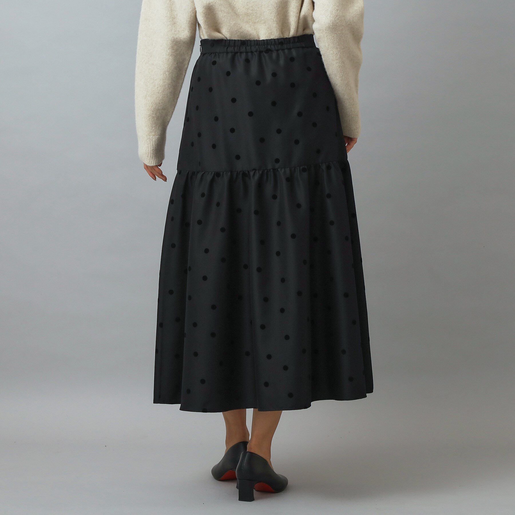DRESSTERIOR「【CLASSY.掲載】フロッキードットスカート」|スカート|