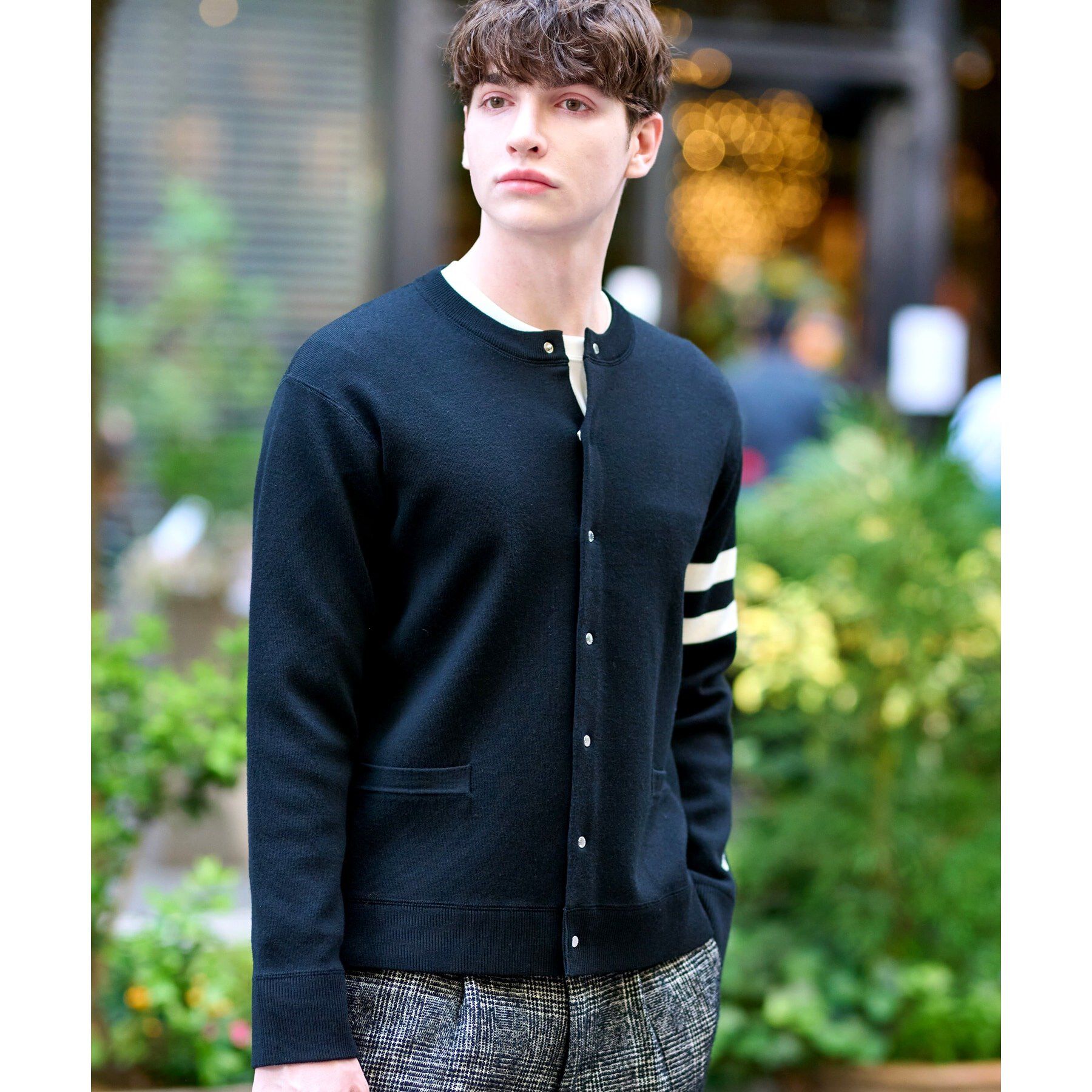 DRESSTERIOR「ウォッシャブル アームライン ラウンドカーディガン」|カーディガン|