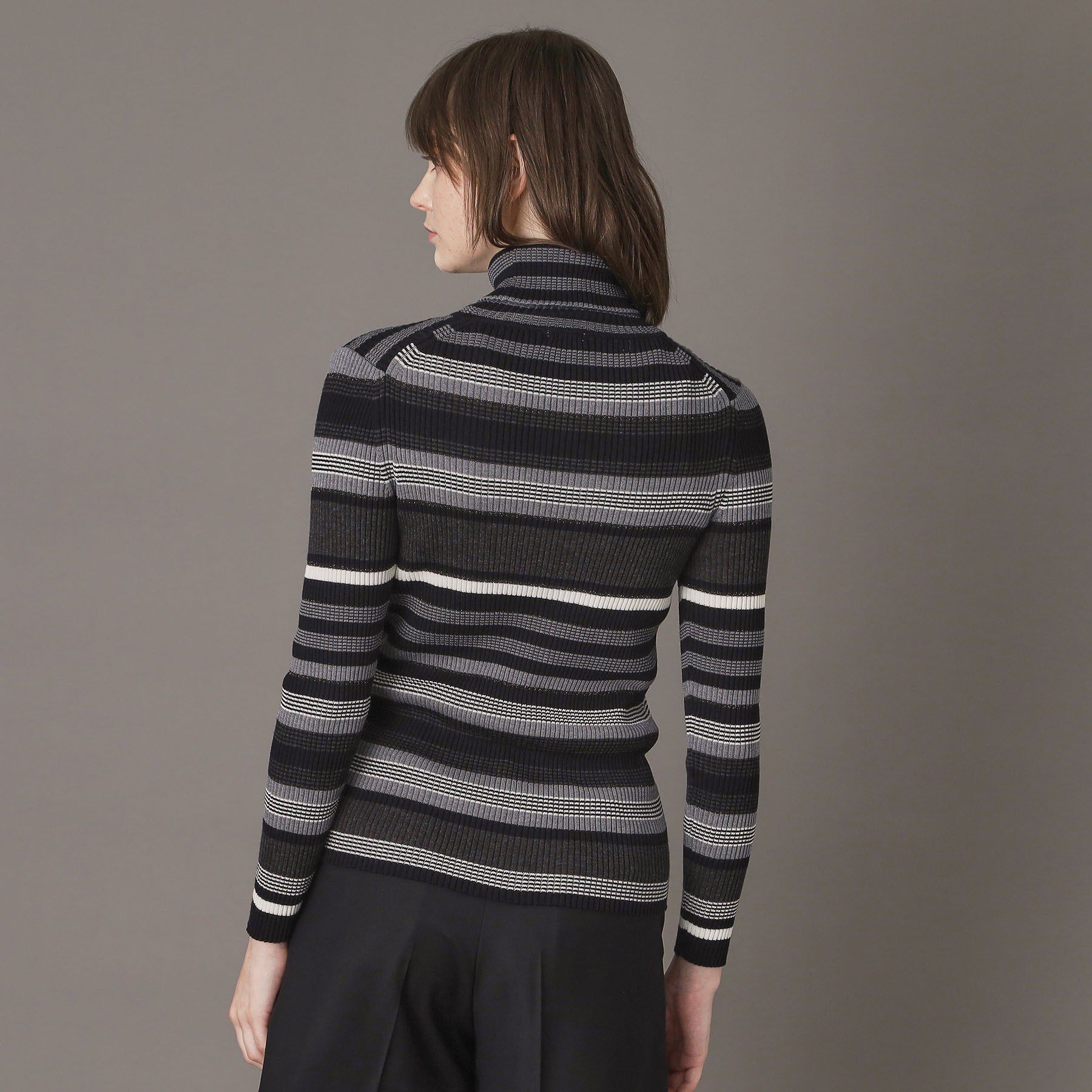 DRESSTERIOR「シルクブレンドメリノウールリブプルオーバー」|ニット・セーター|