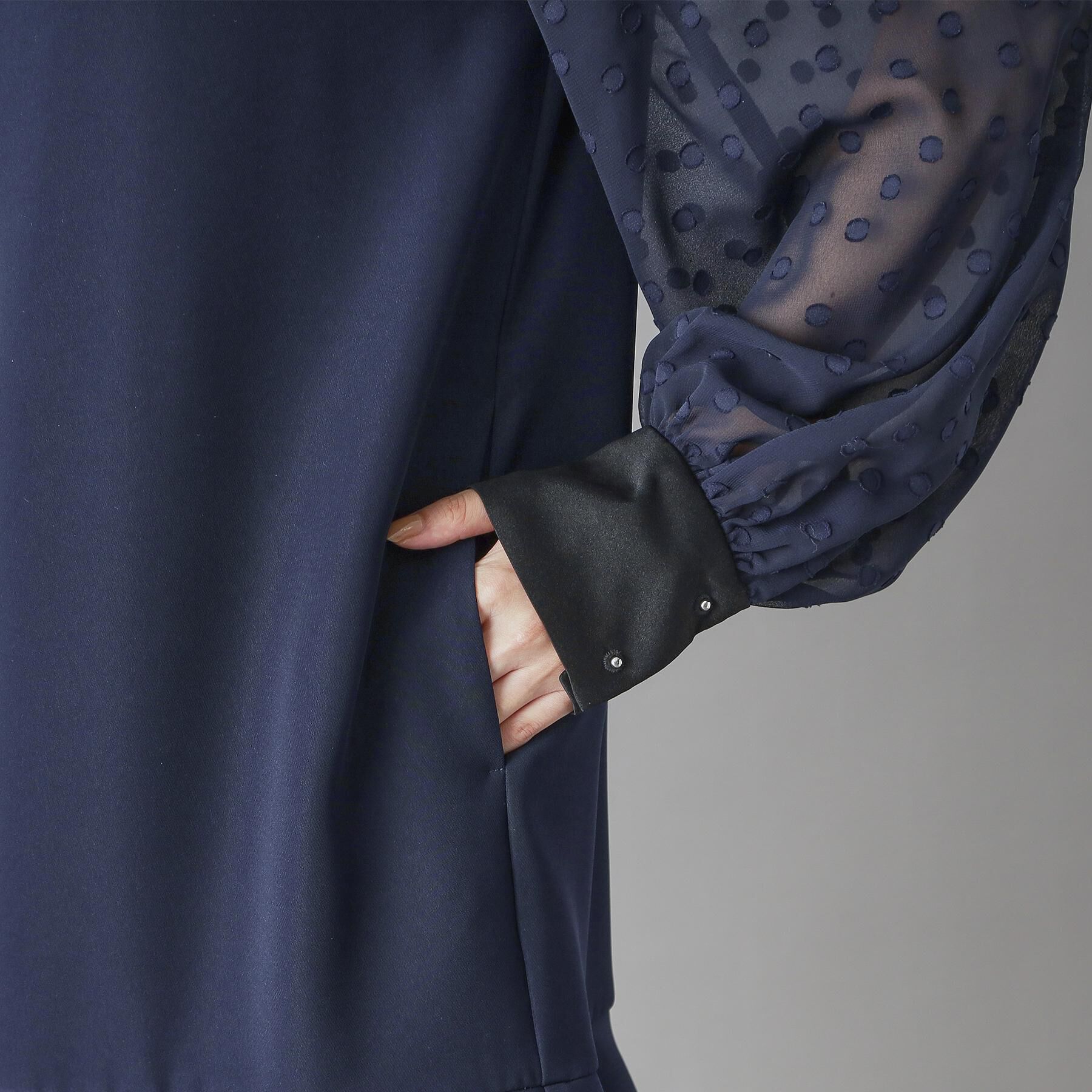 DRESSTERIOR「ダブルクロスボリュームスリーブミニワンピース」|ワンピース|