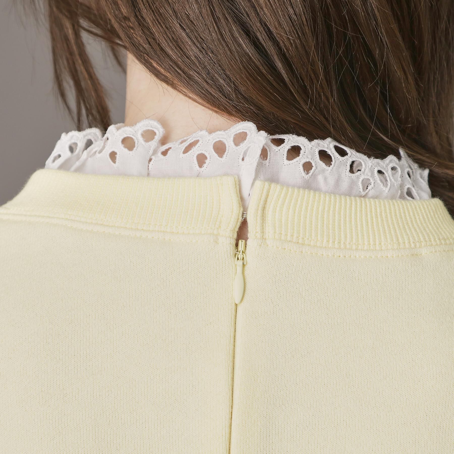 DRESSTERIOR「取り外しフリル付き裏毛プルオーバー」|パーカー|