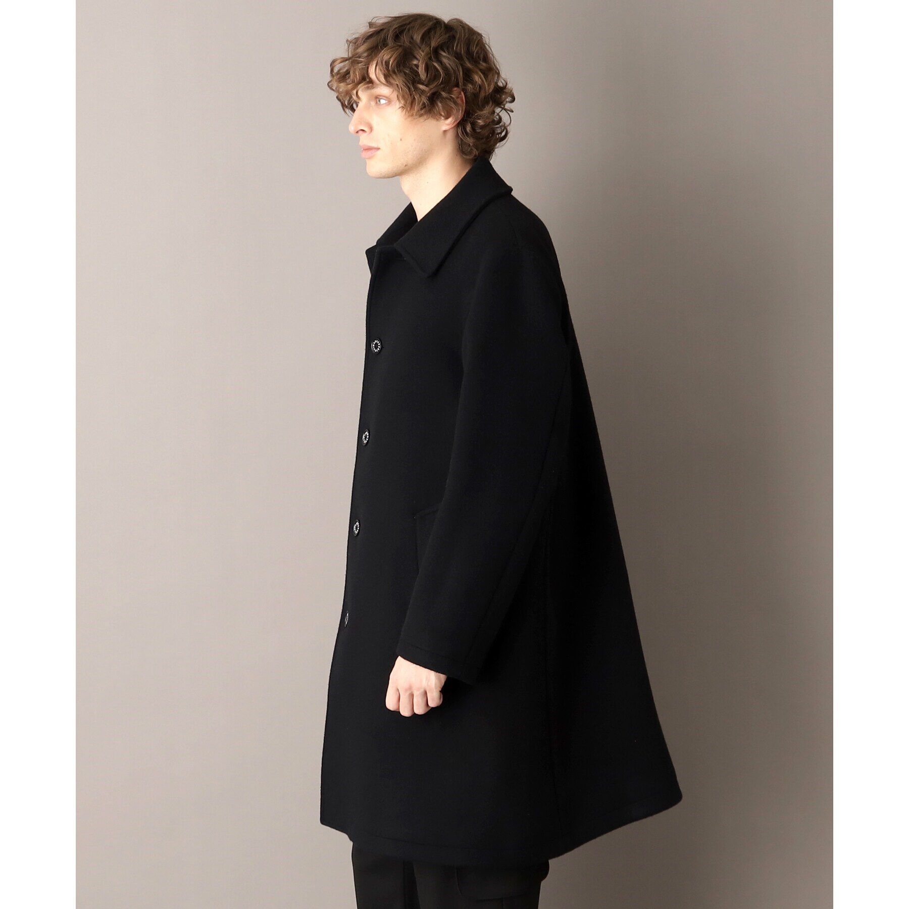 DRESSTERIOR「【SUPER140&rsquo;sウール】メルトン ステンカラーコート」|ステンカラーコート|