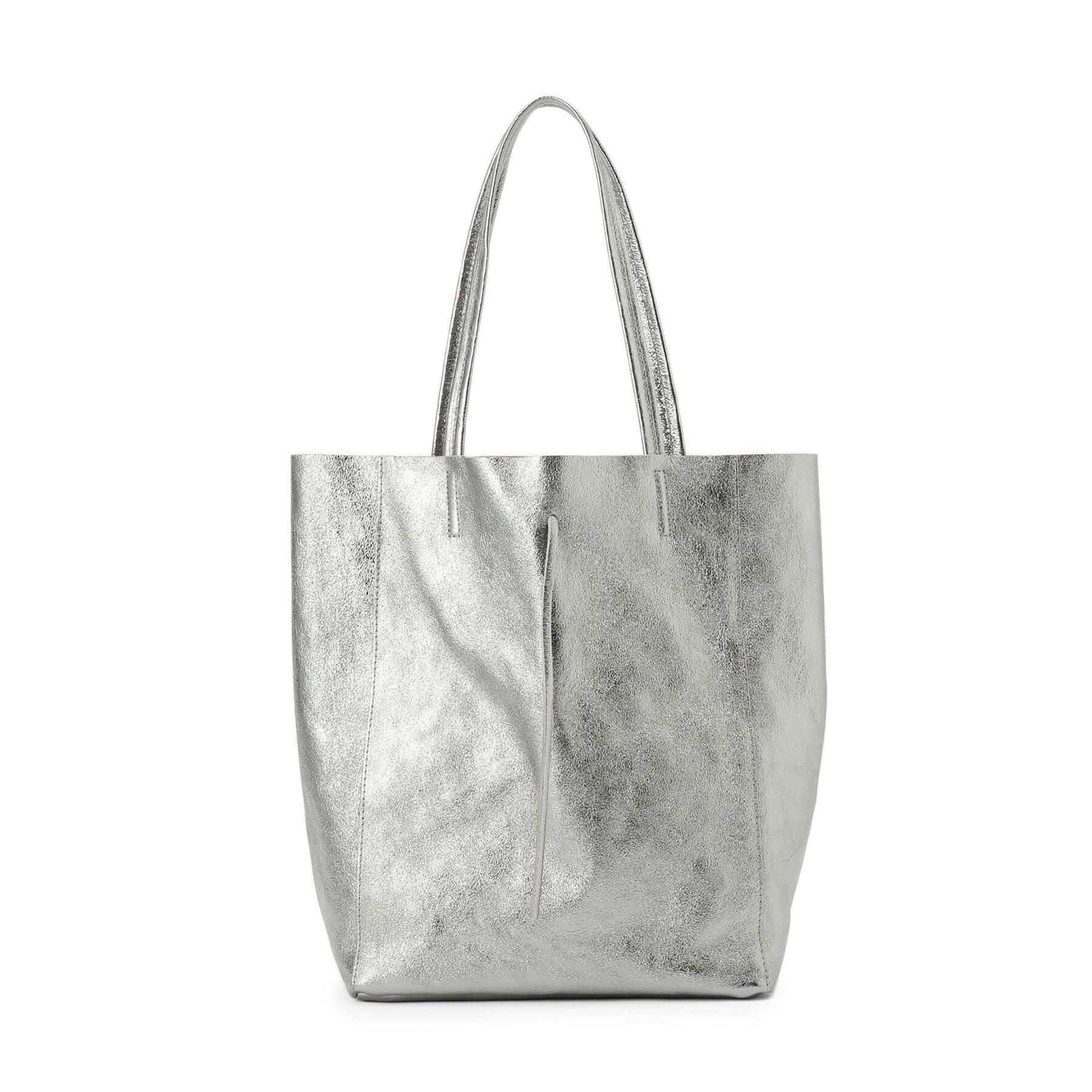 DRESSTERIOR「MILOS（ミロス）メタリックラミネートトートバッグ」|トートバッグ|シルバー(006)