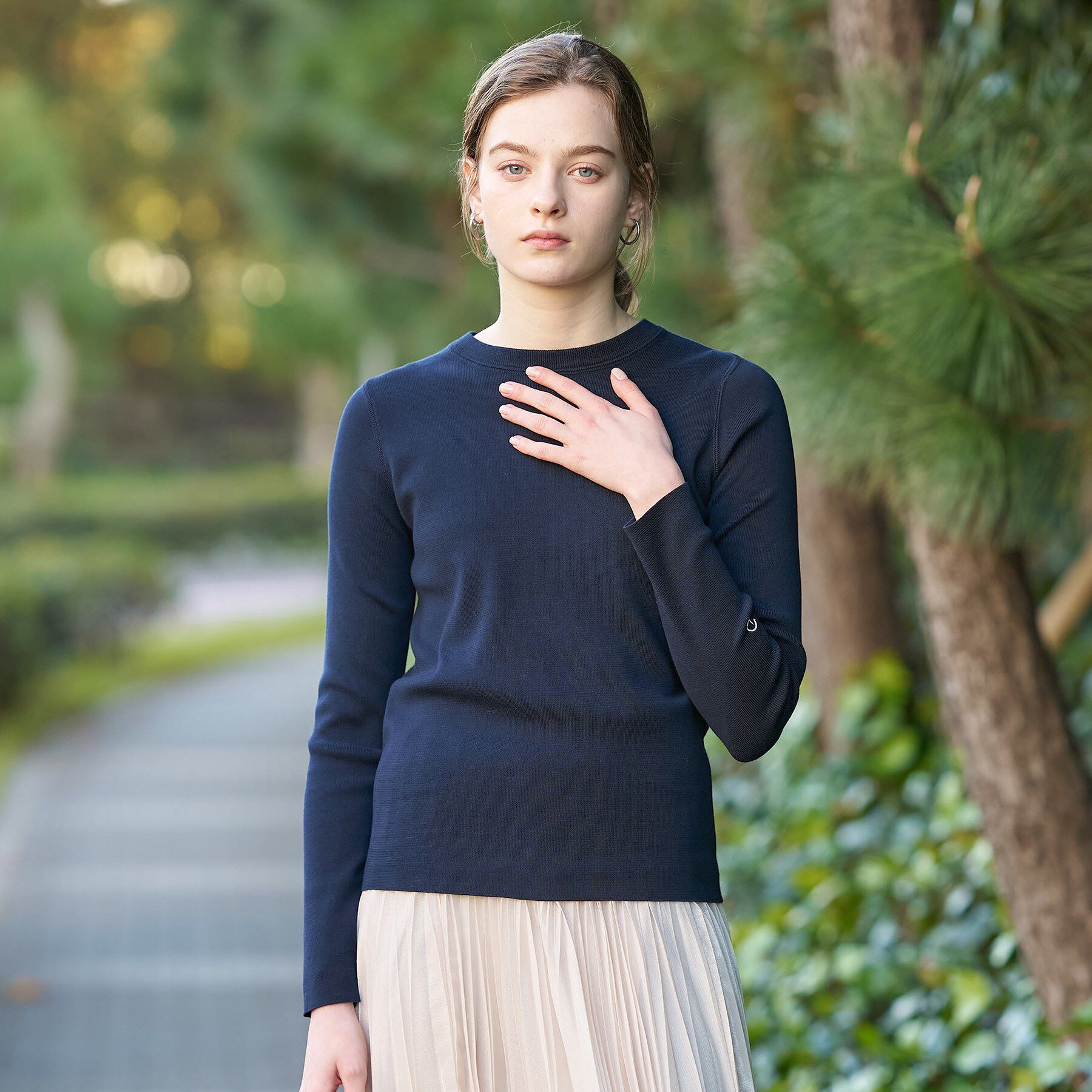 DRESSTERIOR「【ウォッシャブル】コットンフルニードルニット」|ニット・セーター|