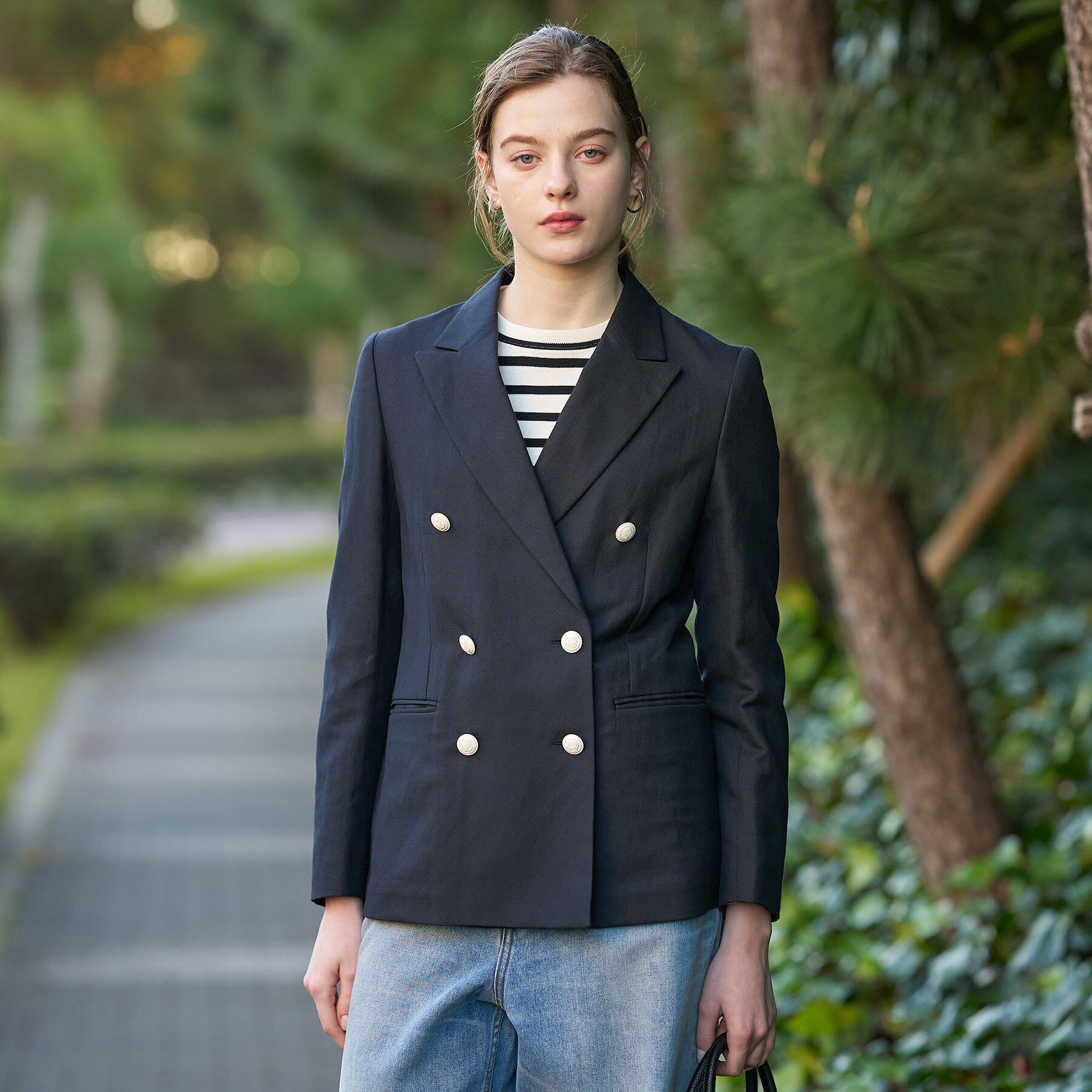 DRESSTERIOR「【セットアップ可】リネンブレンドダブルブレストジャケット」|テーラードジャケット|