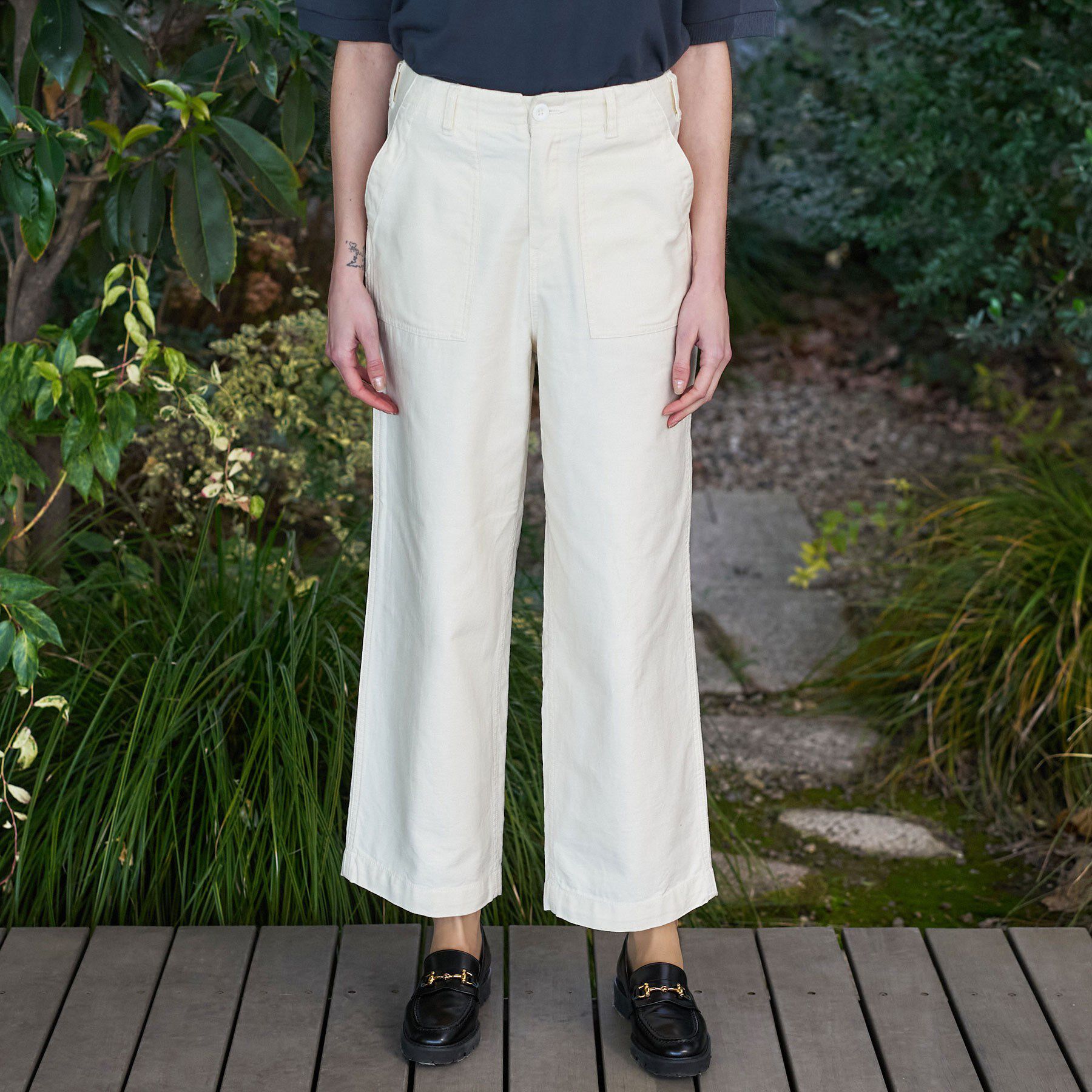 DRESSTERIOR「バックサテンベイカーパンツ」|その他|オフホワイト(003