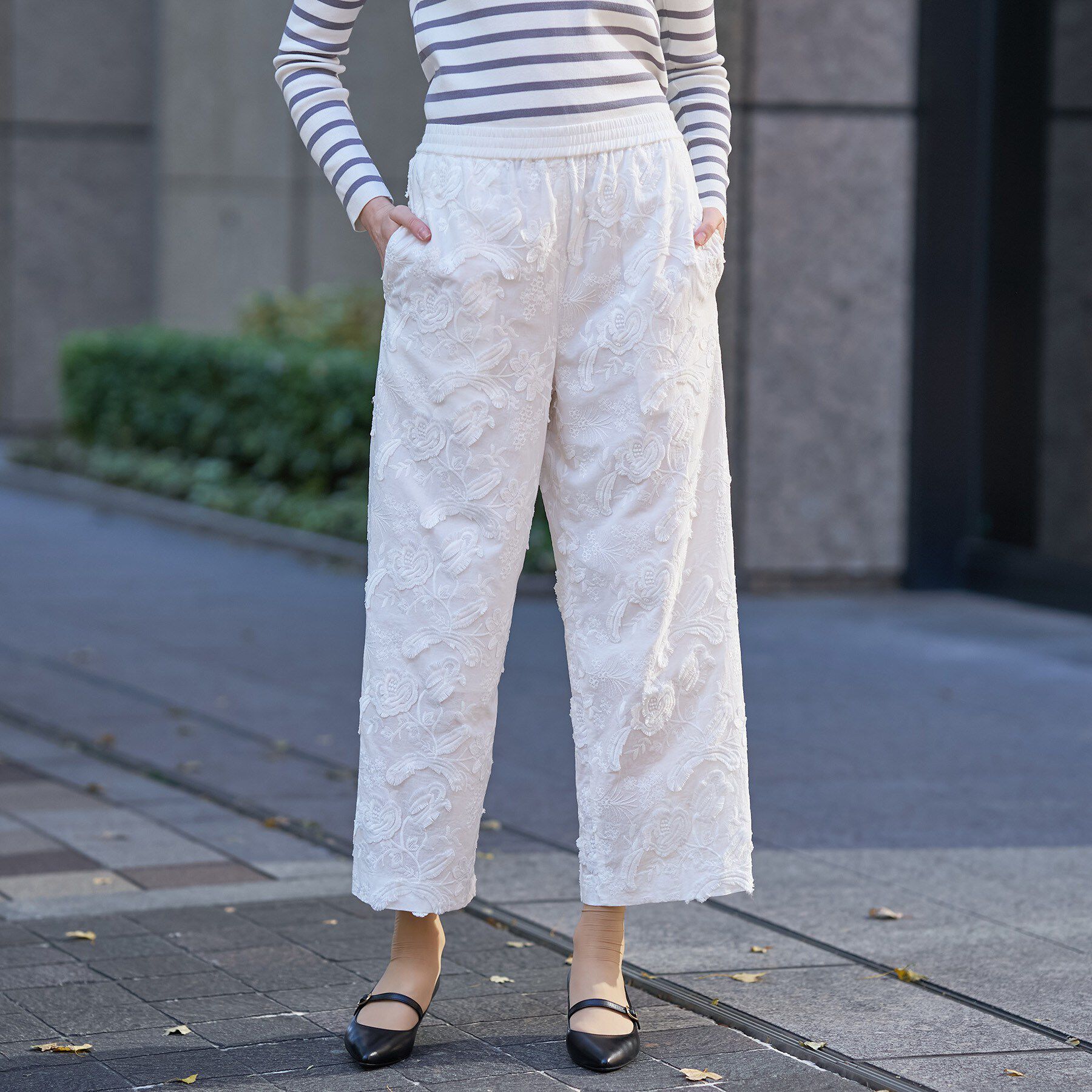 DRESSTERIOR「コットンエンブロイダリー イージーパンツ」|その他|