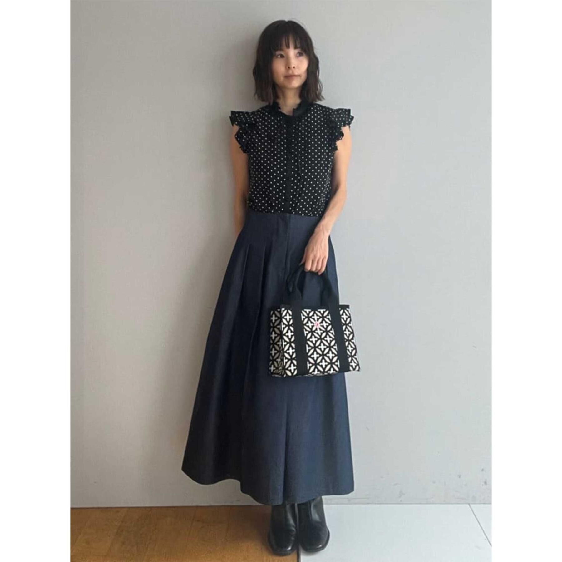 DRESSTERIOR「クールタッチ デニムライク タックスカート」|スカート|